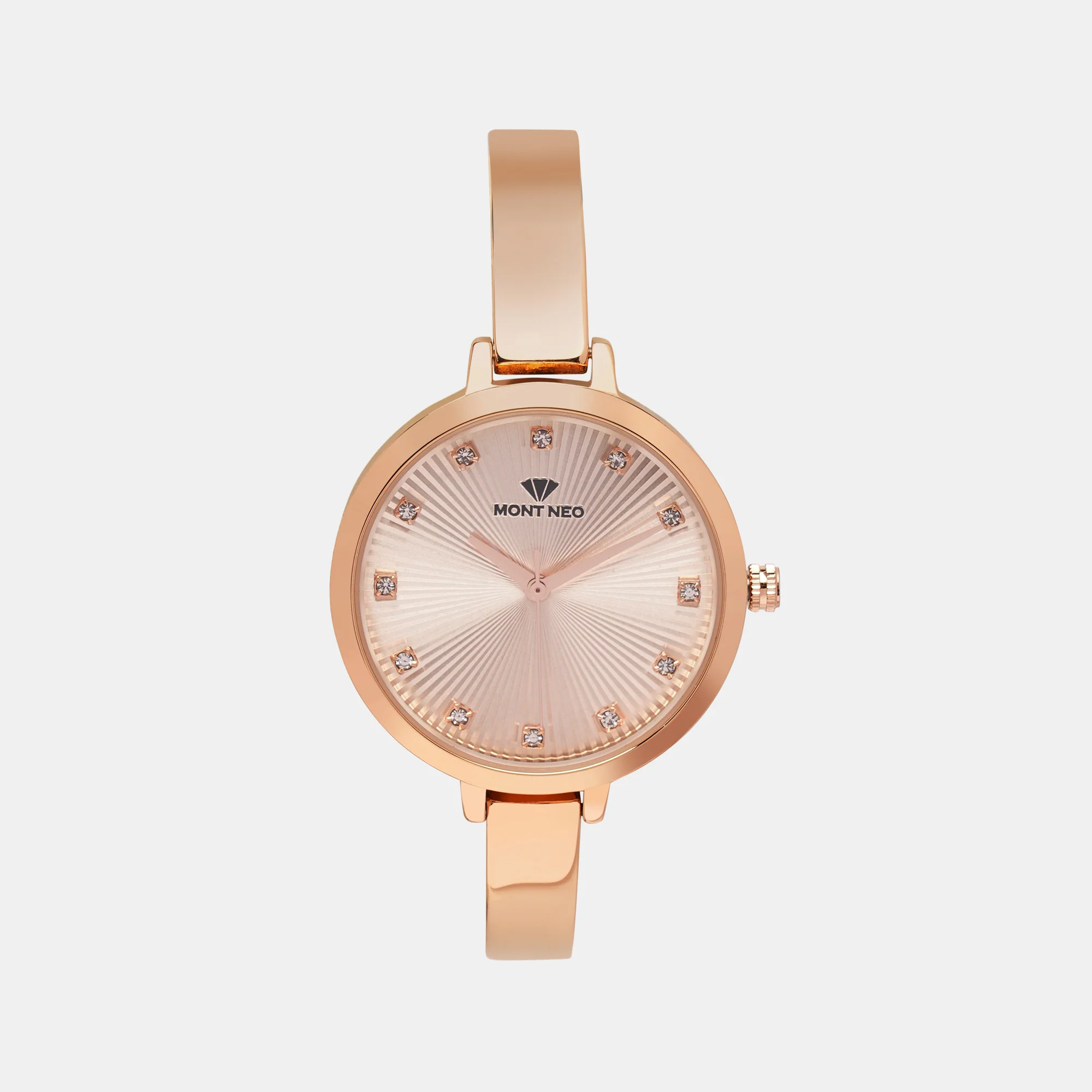 Women Quartz Rose Gold Dial Analog Stainless Steel Watch 9004T-M3303 - Image 2