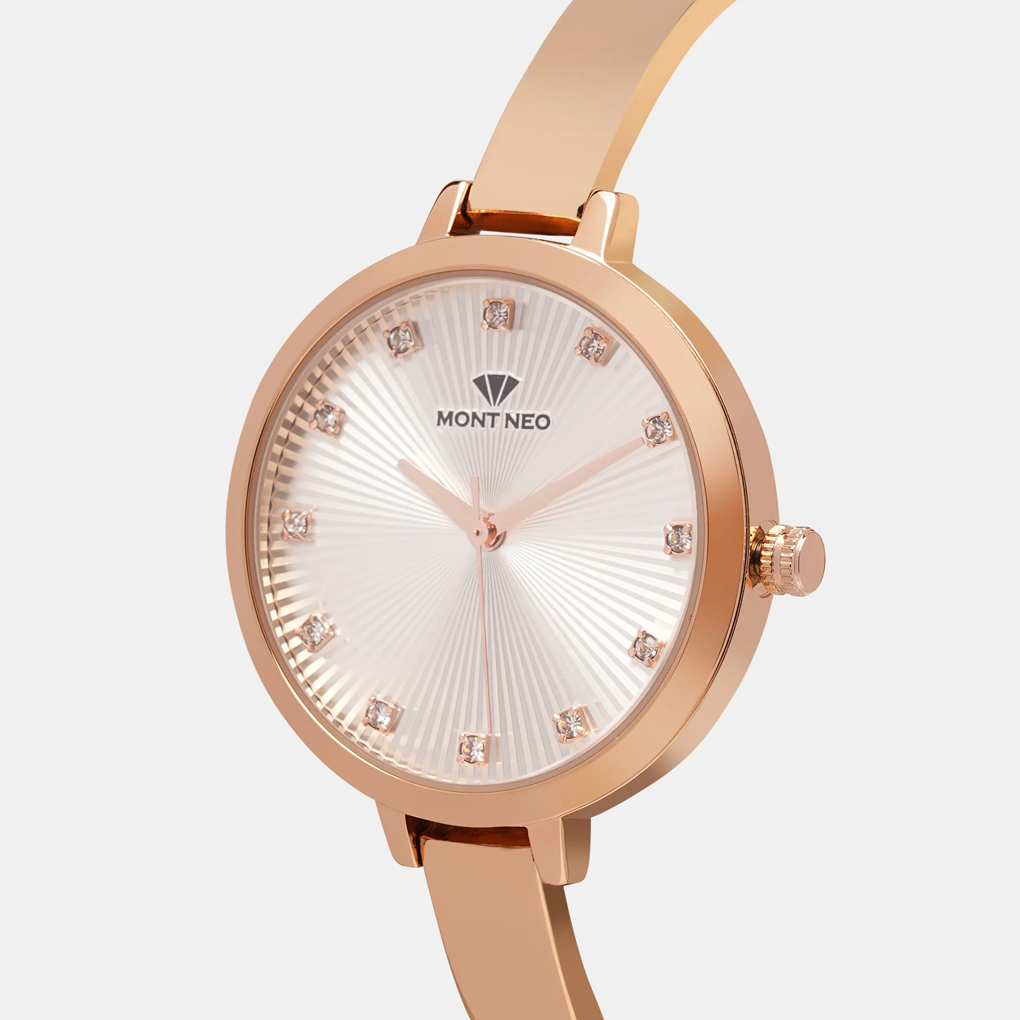 Women Quartz Rose Gold Dial Analog Stainless Steel Watch 9004T-M3303 - Image 3