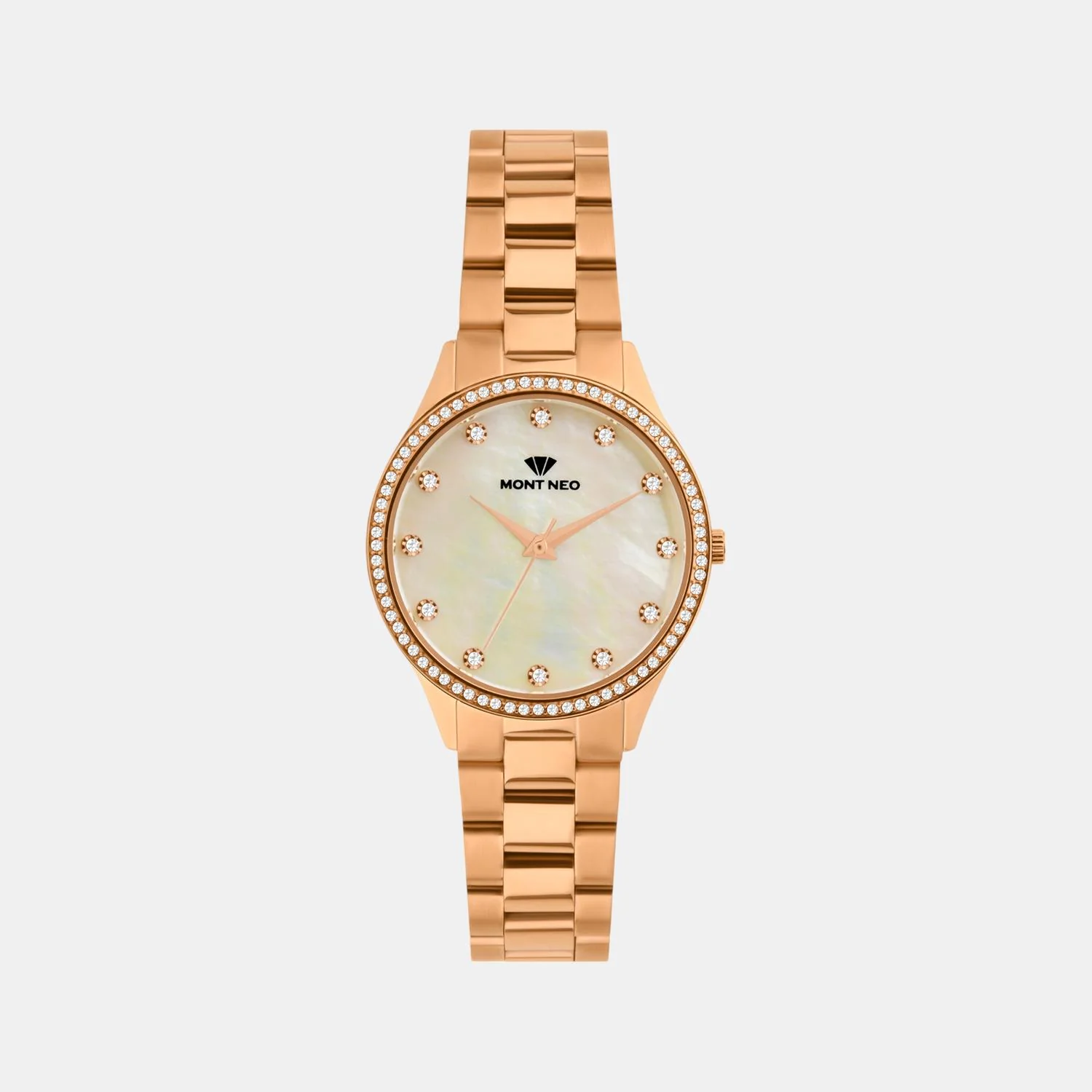 Women Quartz Mother Of Pearl Dial Analog Metal Watch 4509B-M3303 - Image 2
