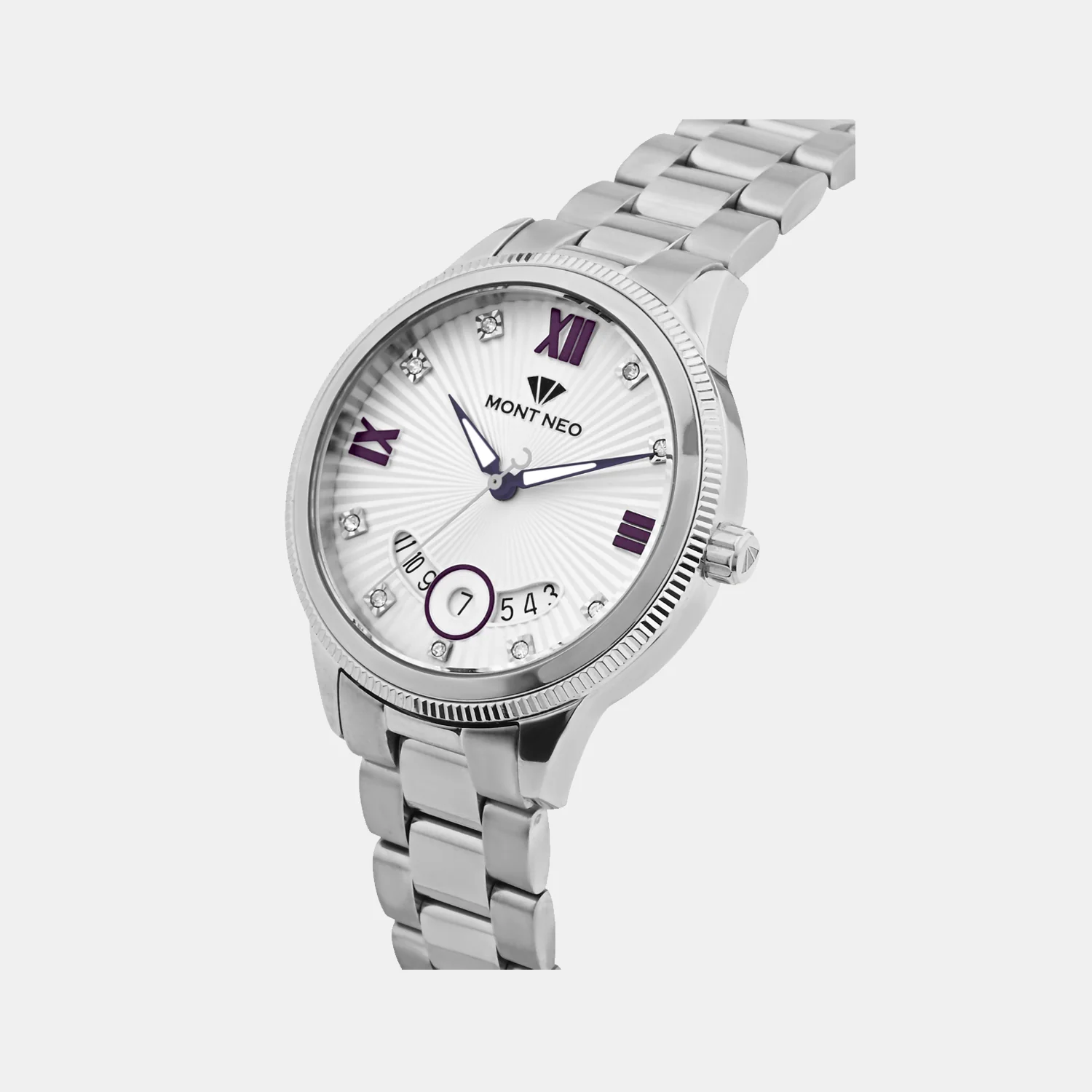 Women Quartz Silver Dial Analog Stainless Steel Watch 3514M-M1103 - Image 3
