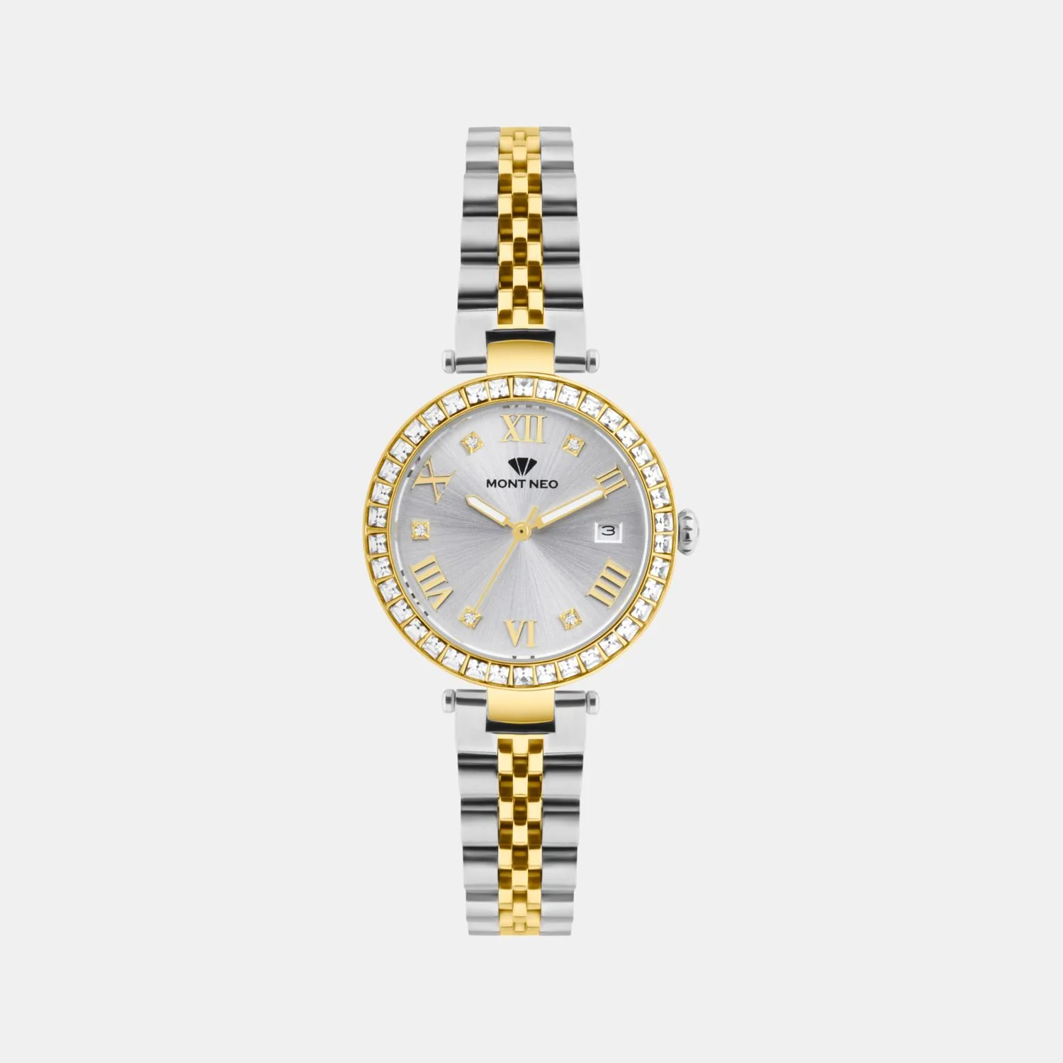 Women Quartz Silver Dial Analog Stainless Steel Watch 4505E-M1203 - Image 2
