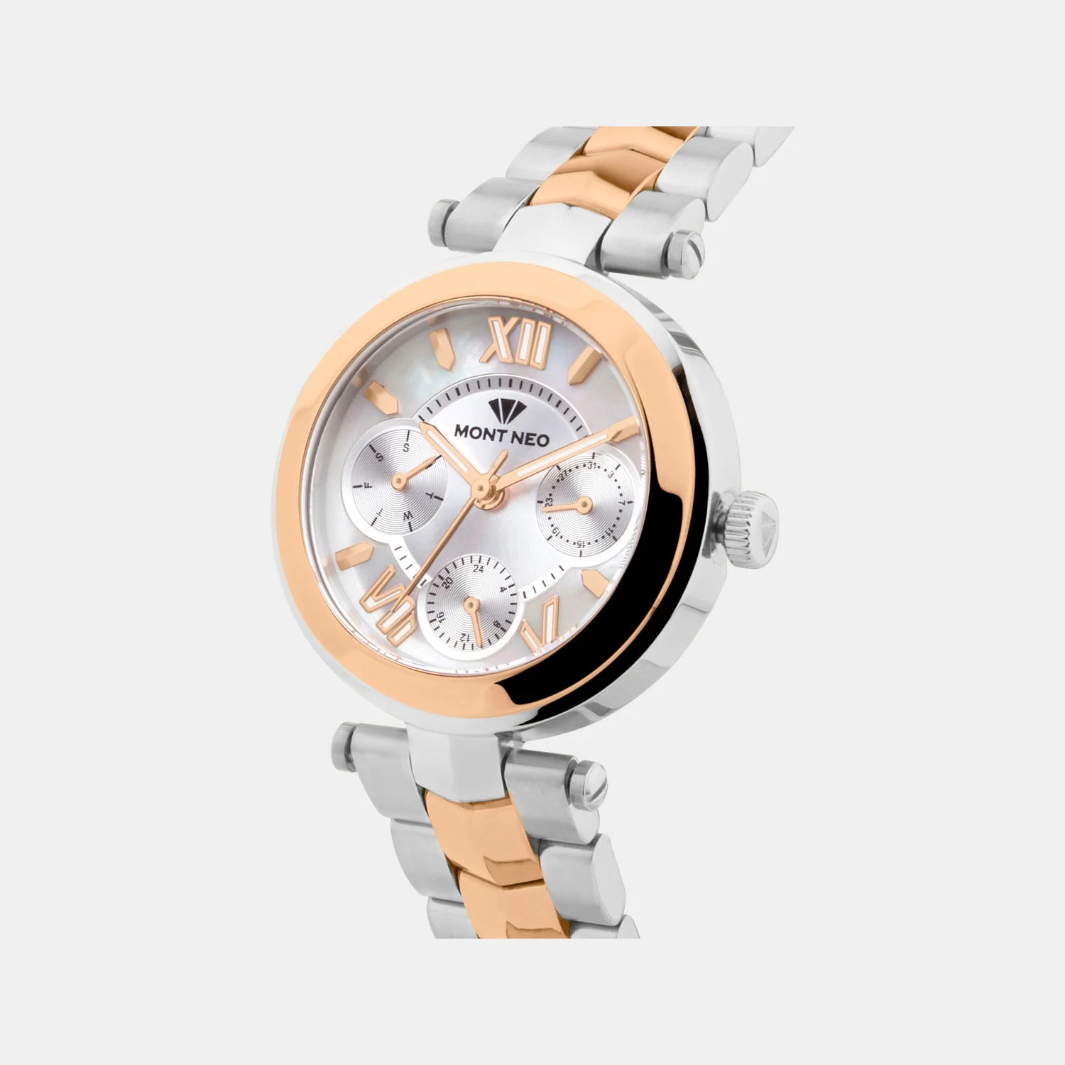 Women Quartz Silver Dial Multi-Function Stainless Steel Watch 4507M-M1303 - Image 3