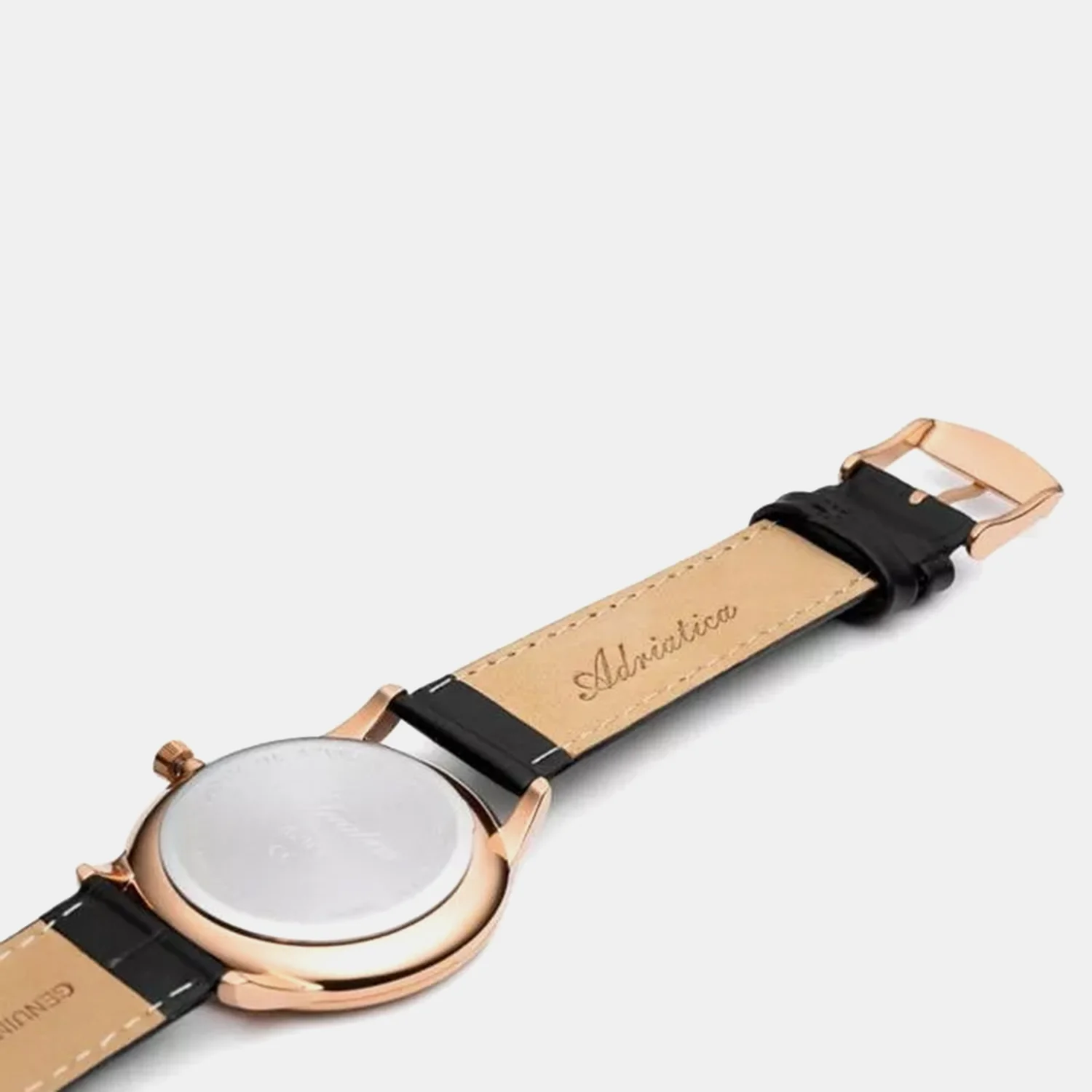 Moonphase Men Quartz Gray Dial Analog Leather Watch A8269.9256QF - Image 4
