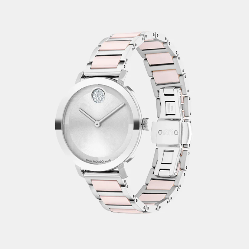 Bold Evolution Women Quartz Silver Dial Analog Stainless Steel Watch 3601236 - Image 2