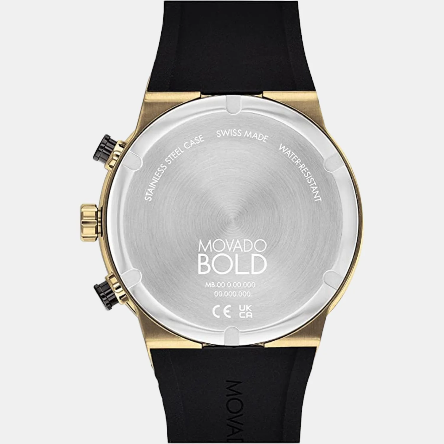 Bold Fusion Men Quartz Black Dial Chronograph Silicone Watch 3600855 - Image 3