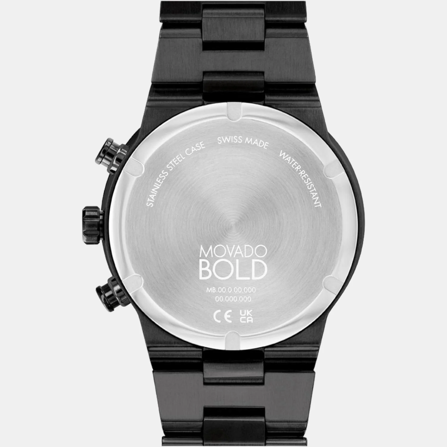 Bold Fusion Men Quartz Black Dial Chronograph Stainless Steel Watch 3600857 - Image 3
