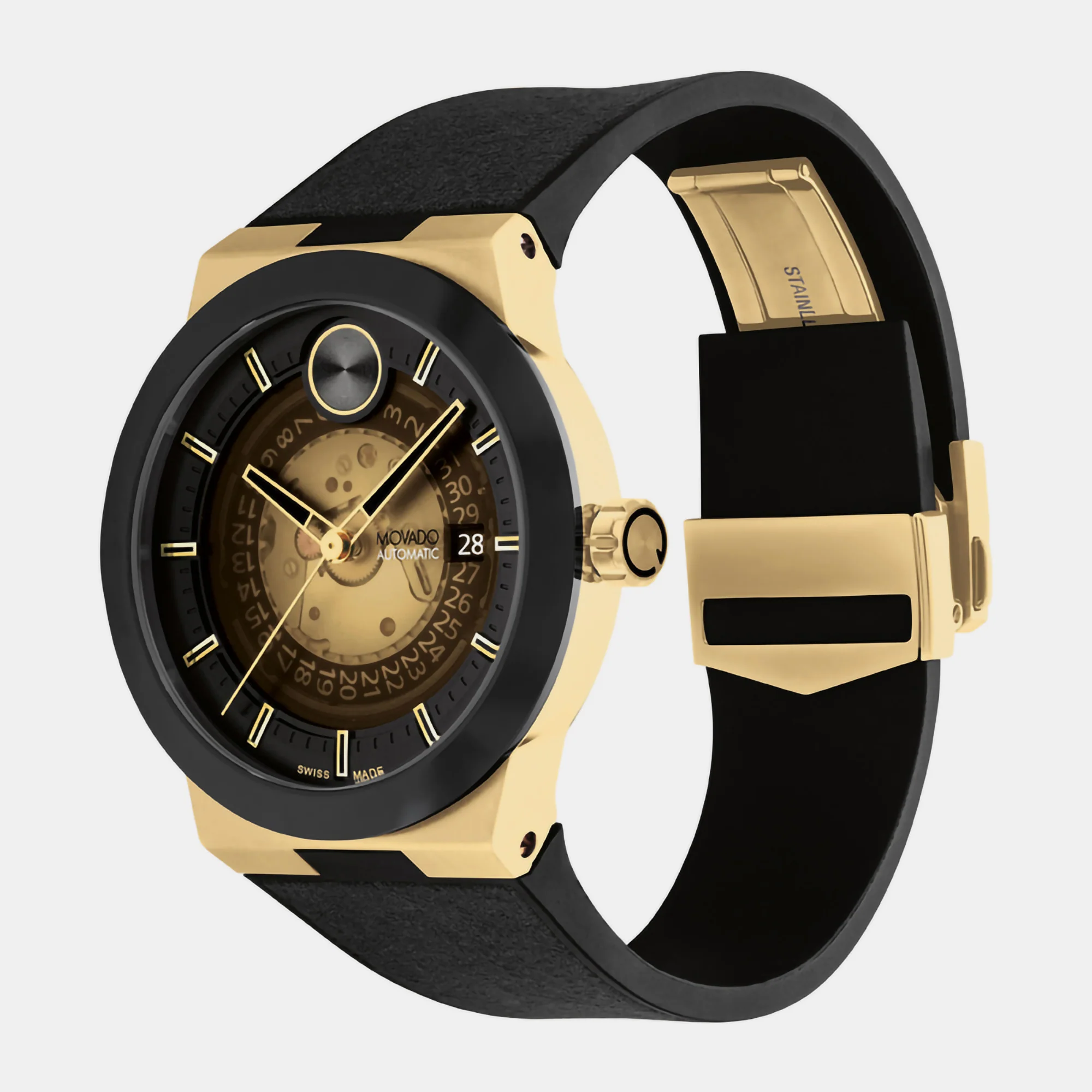 Bold Men Automatic Transparent Dial Analog Fabric Watch 3600927 - Image 3