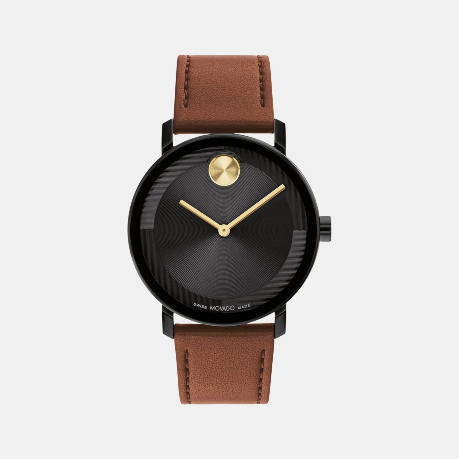 Bold Evolution Men Quartz Black Dial Analog Leather Watch 3601083