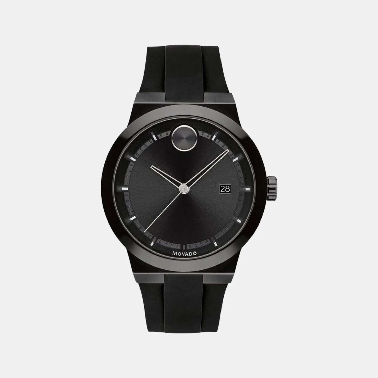 Bold Men Quartz Black Dial Analog Silicone Watch 3600621