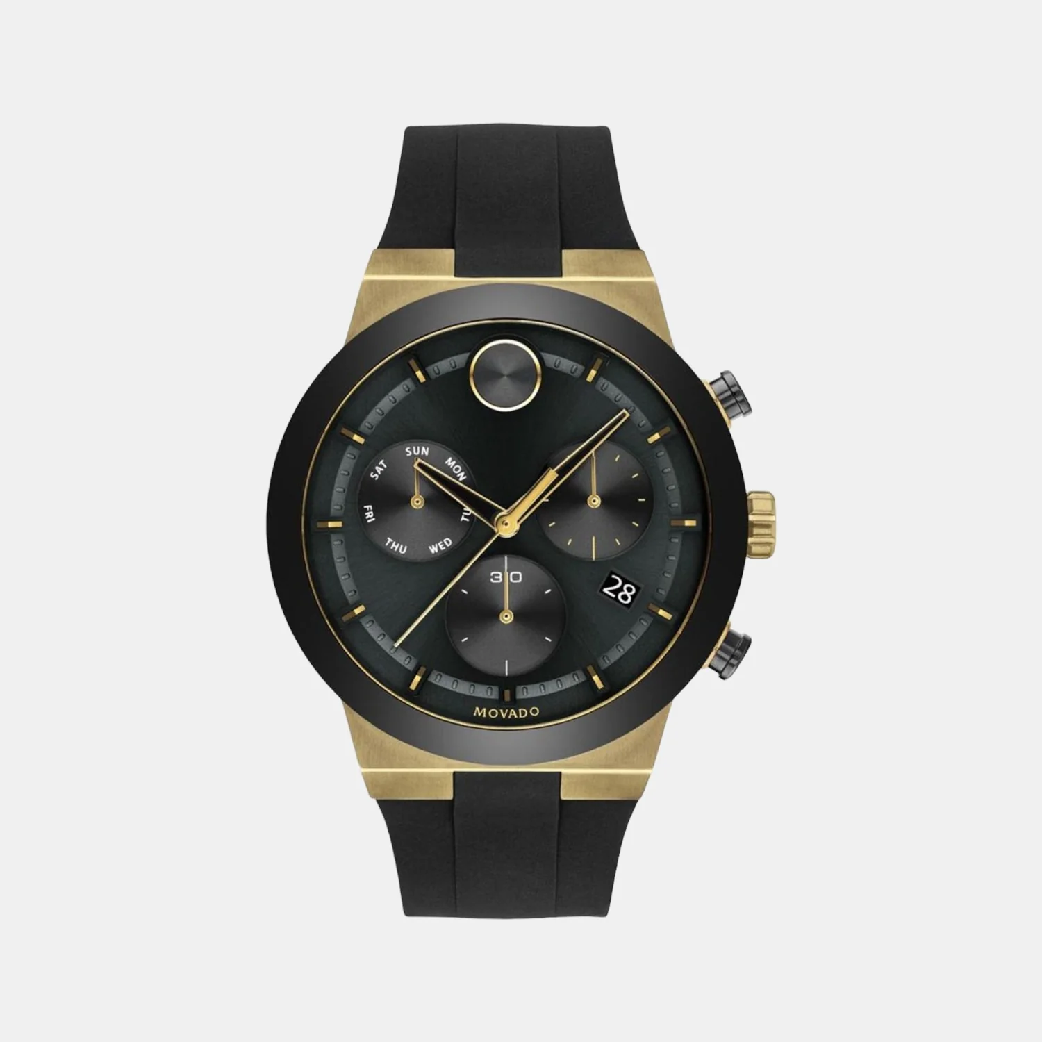 Bold Men Quartz Black Dial Analog Silicone Watch 3600712
