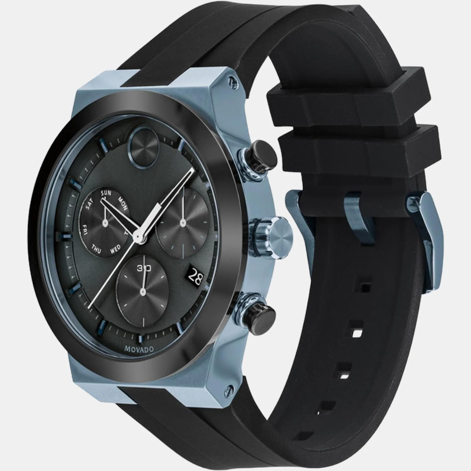 Bold Men Quartz Black Dial Analog Silicone Watch 3600713 - Image 3