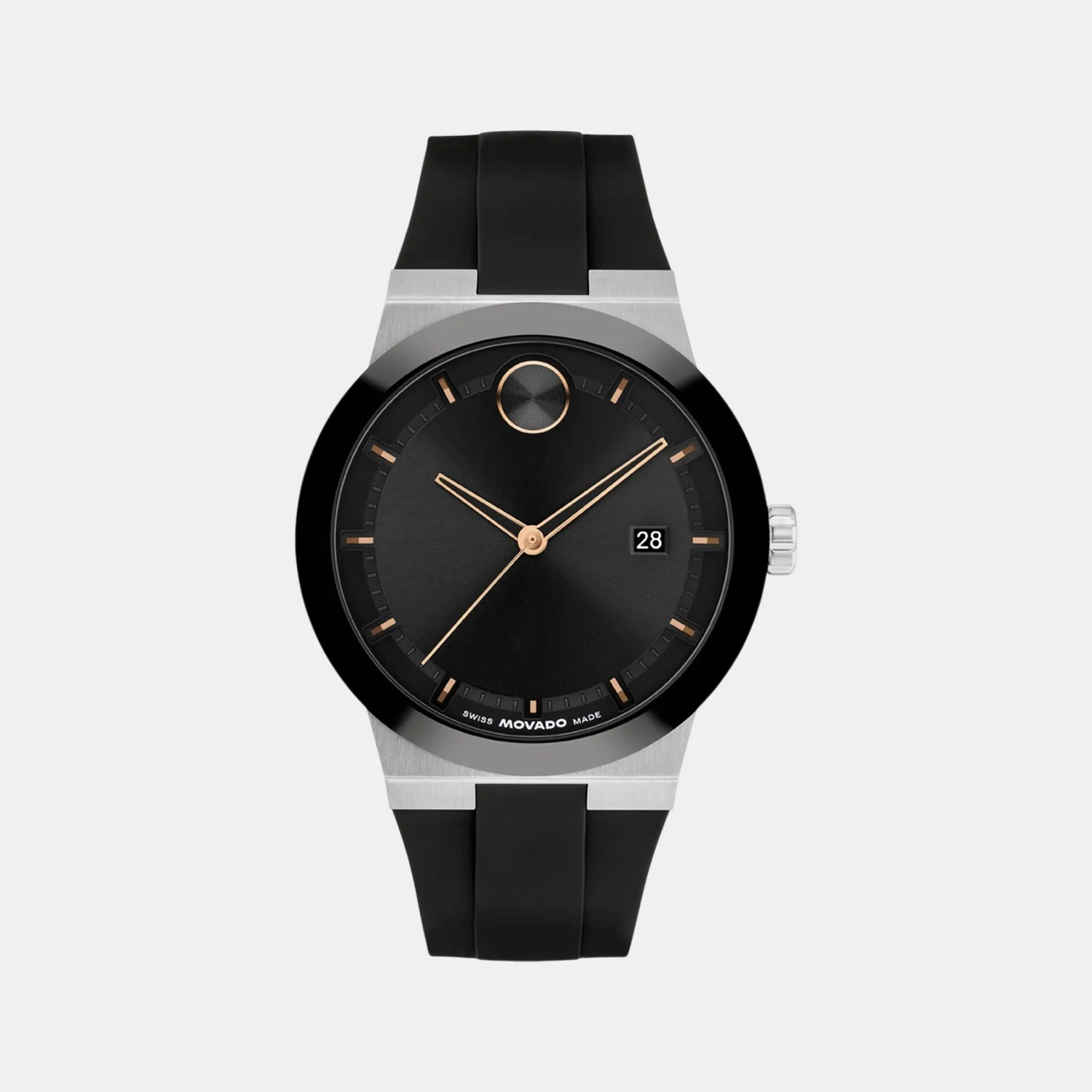 Bold Men Quartz Black Dial Analog Silicone Watch 3601079