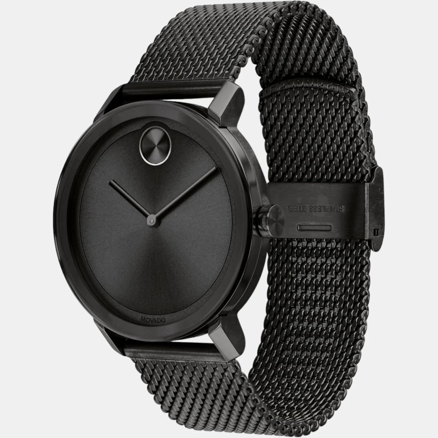 Bold Men Quartz Black Dial Analog Stainless Steel Watch 3600562 - Image 3