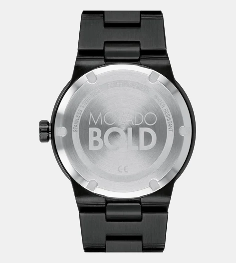 Bold Men Quartz Black Dial Analog Stainless Steel Watch 3600662 - Image 3