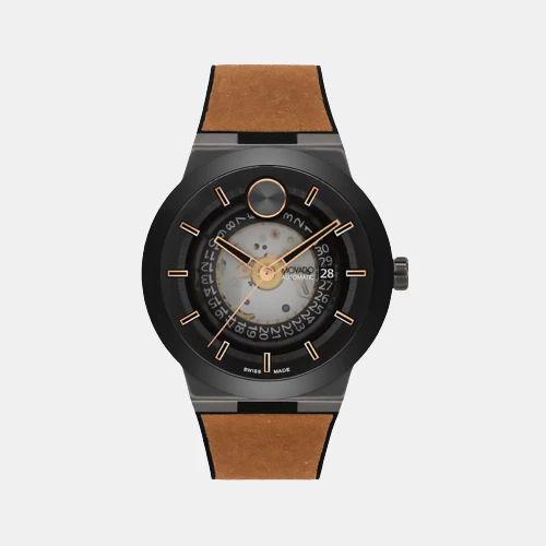 Bold Men Quartz Black Dial Analog Stainless Steel Watch 3600928