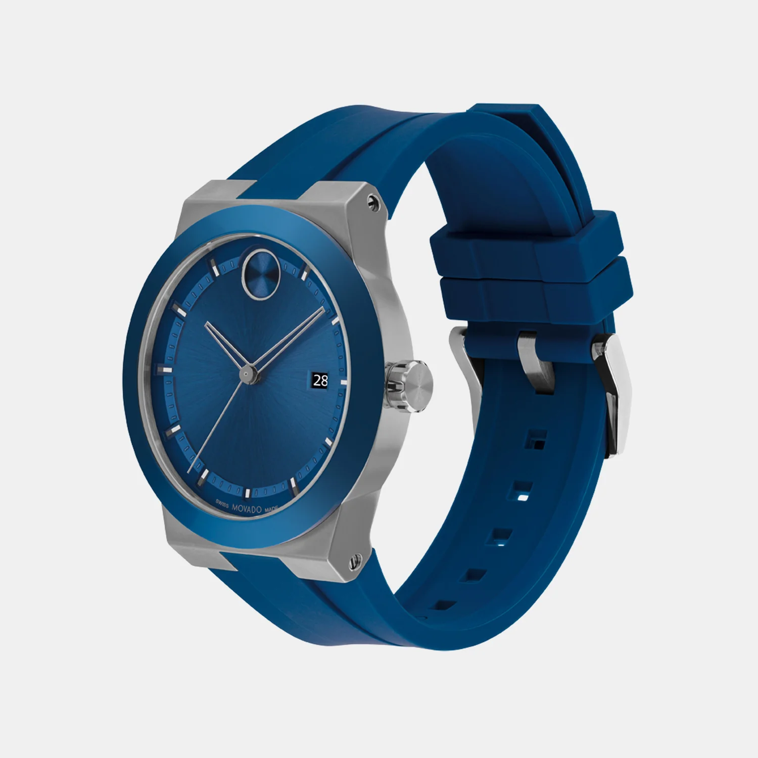 Bold Men Quartz Blue Dial Analog Silicone Watch 3601192 - Image 2