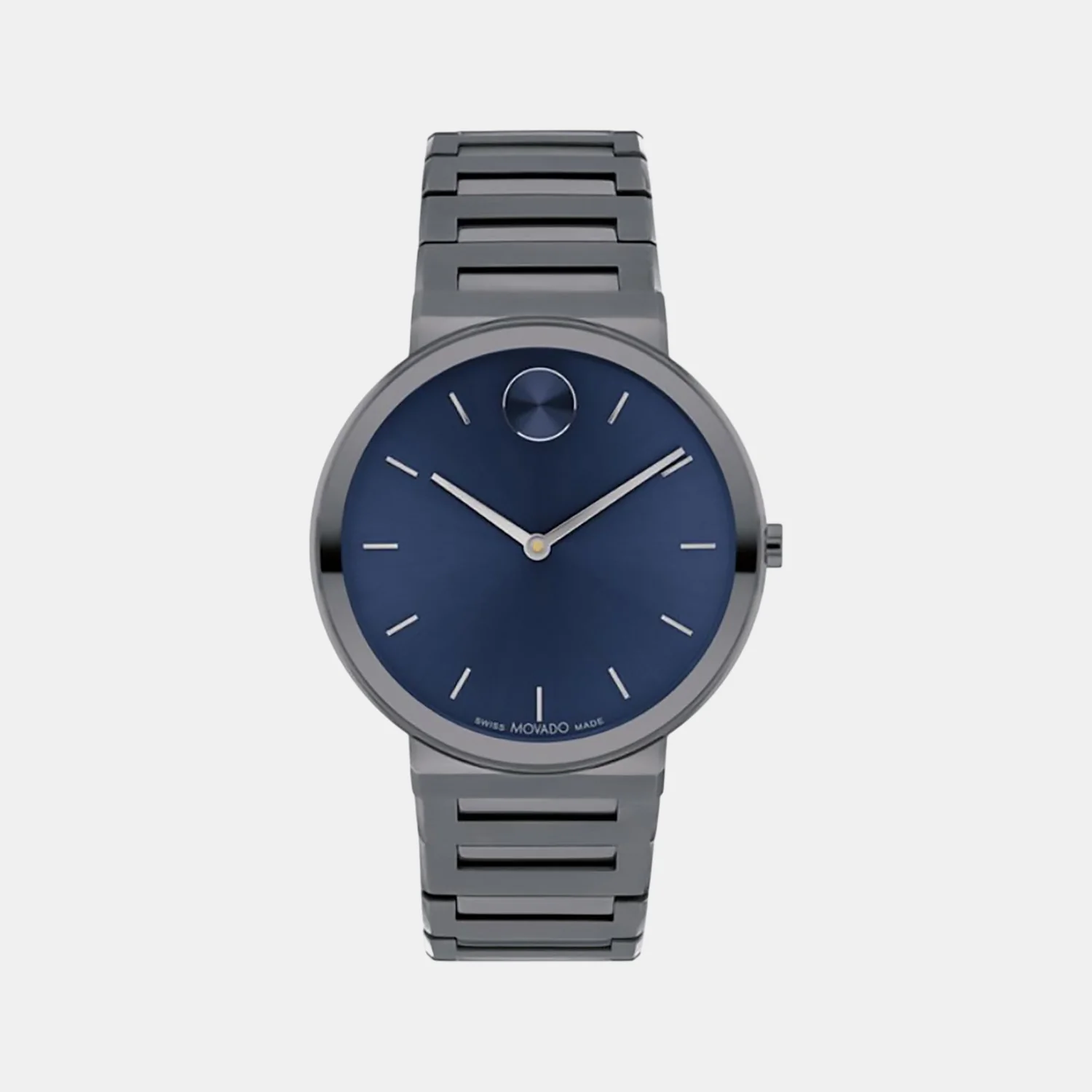 Bold Men Quartz Blue Dial Analog Stainless Steel Watch 3601076