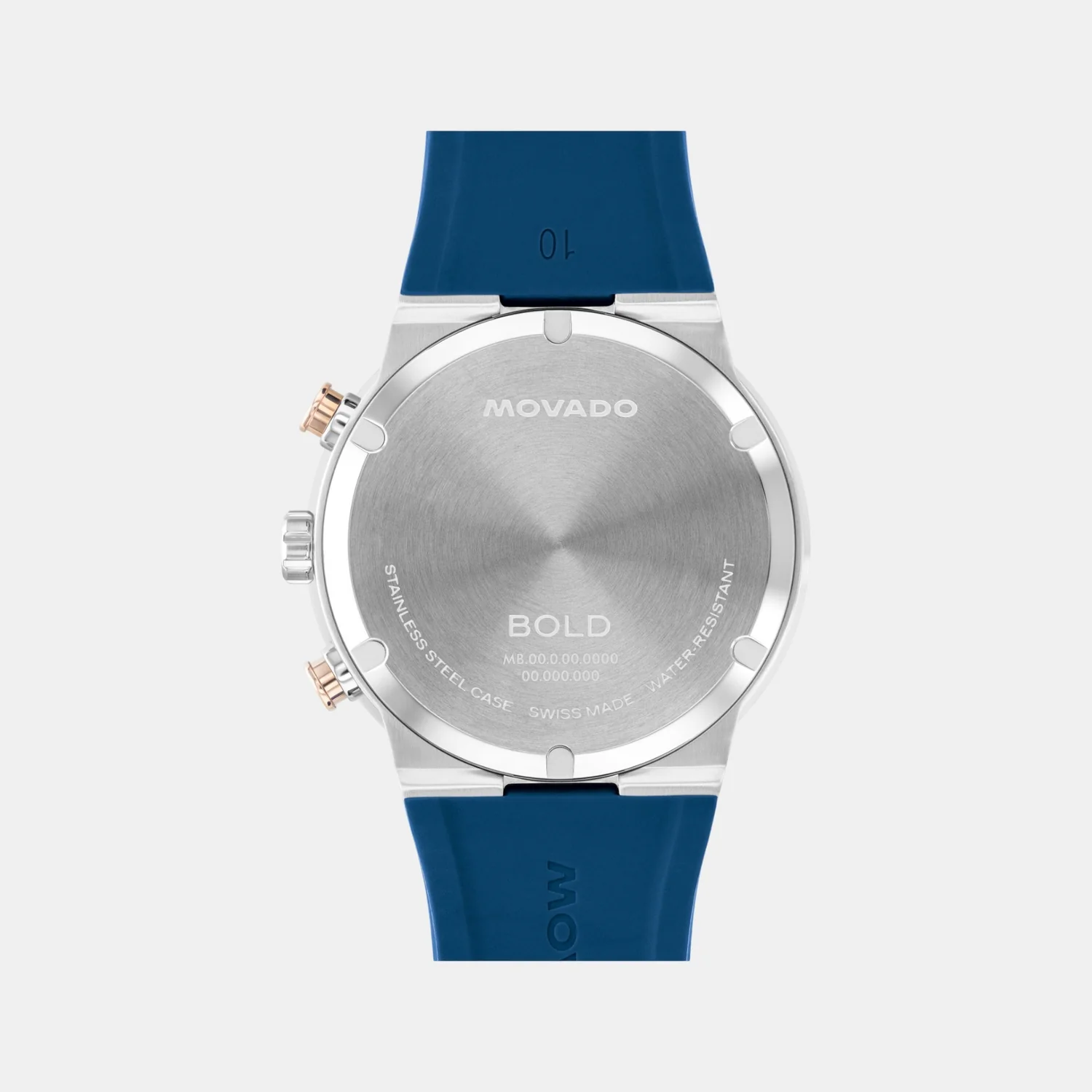 Bold Men Quartz Blue Dial Chronograph Silicone Watch 3601331 - Image 4