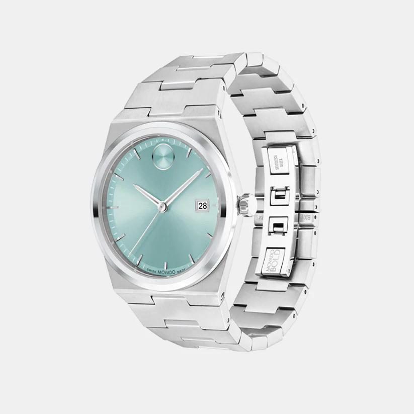 Bold Men Quartz Blue Seafoam Dial Analog Stainless Steel Watch 3601243 - Image 2