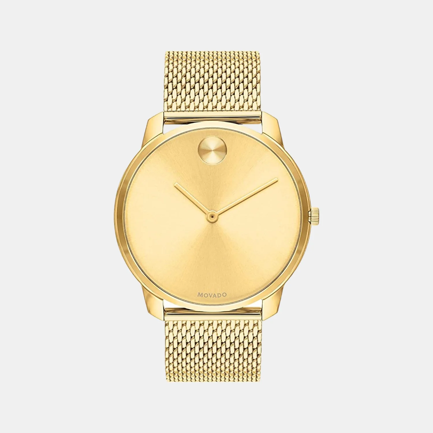 Bold Men Quartz Gold Dial Analog Stainless Steel Watch 3600588