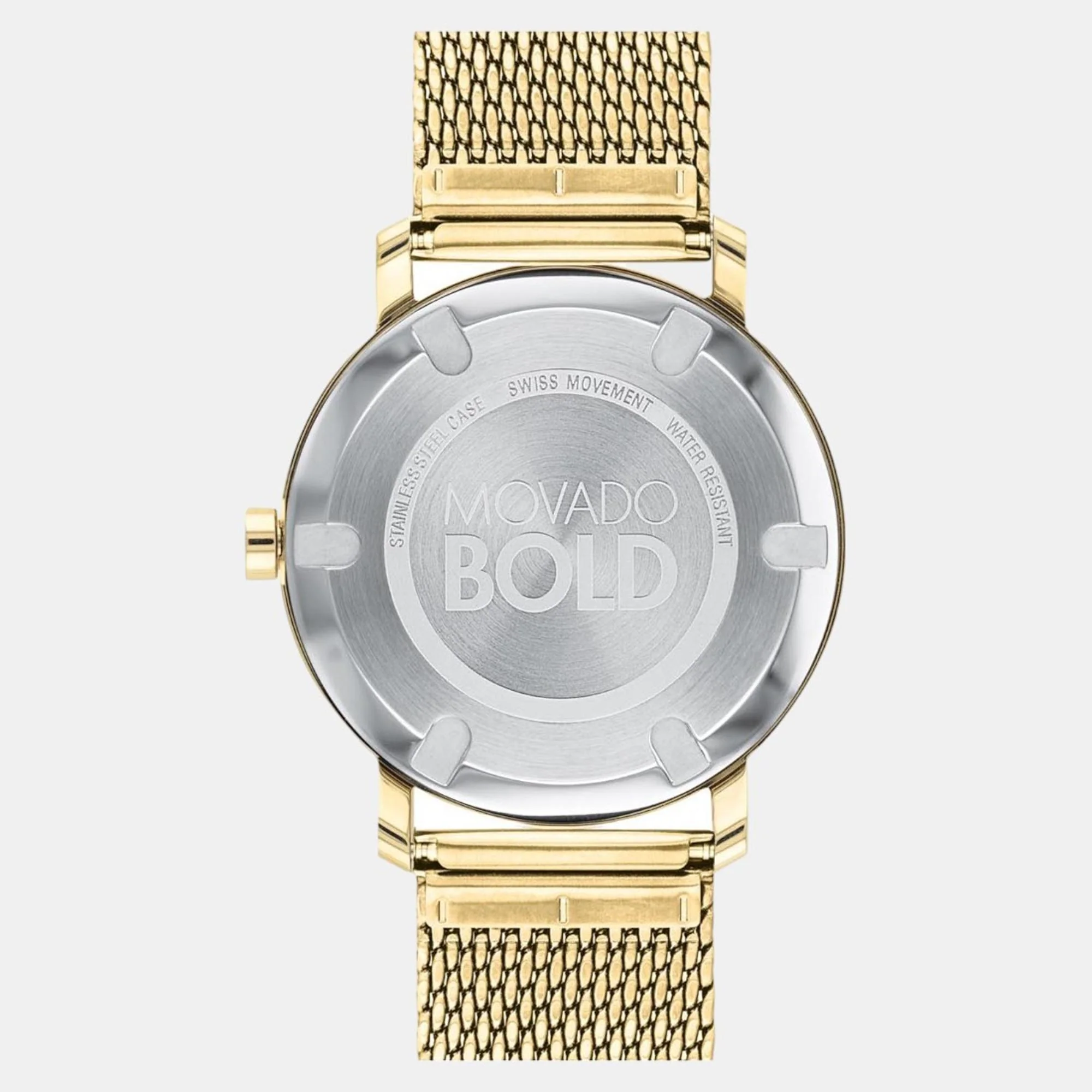 Bold Men Quartz Light Gold Dial Analog Mesh Watch 3600560 - Image 3