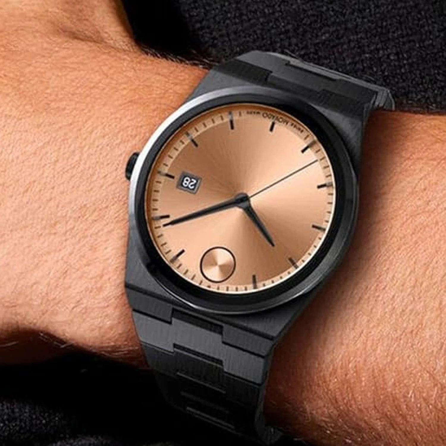 Bold Men Quartz Rose Gold Dial Analog Stainless Steel Watch 3601244 - Image 5