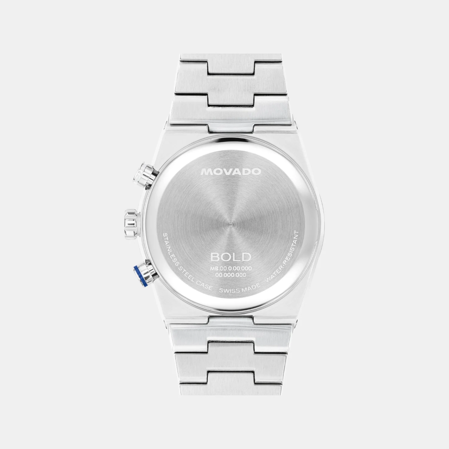 Bold Men Quartz Silver & Blue Dial Chronograph Stainless Steel Watch 3601304 - Image 3