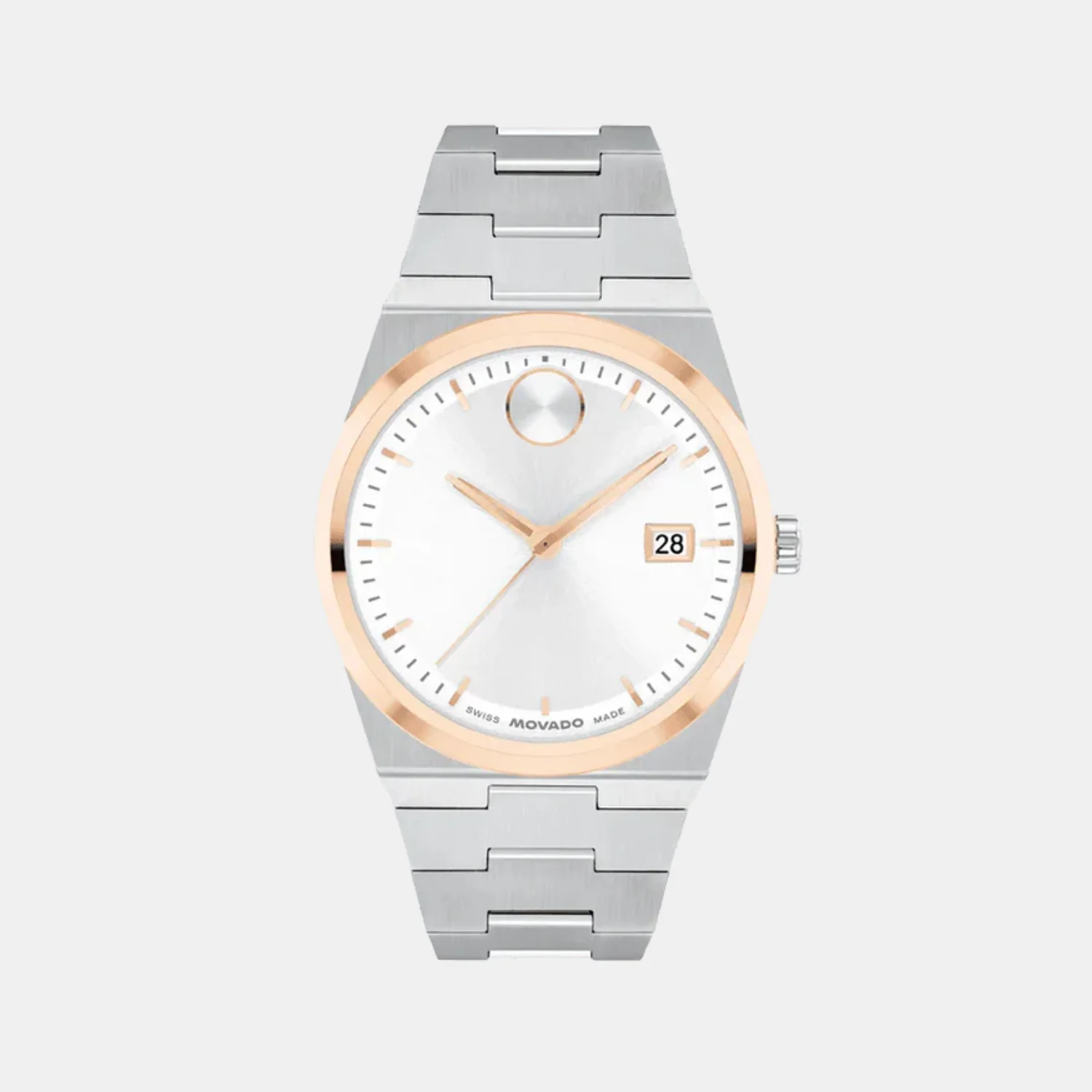 Bold Men Quartz White Dial Analog Stainless Steel Watch 3600972 - Image 2