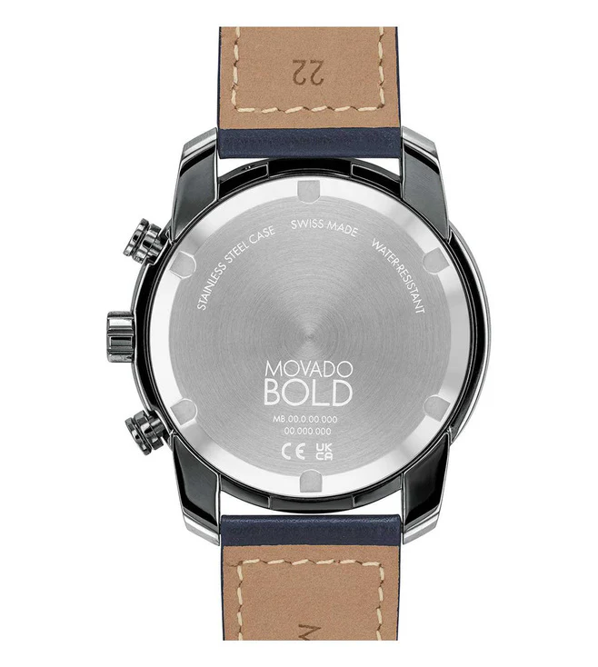 Bold Verso Men Quartz Grey Dial Chronograph Leather Watch 3600909 - Image 4