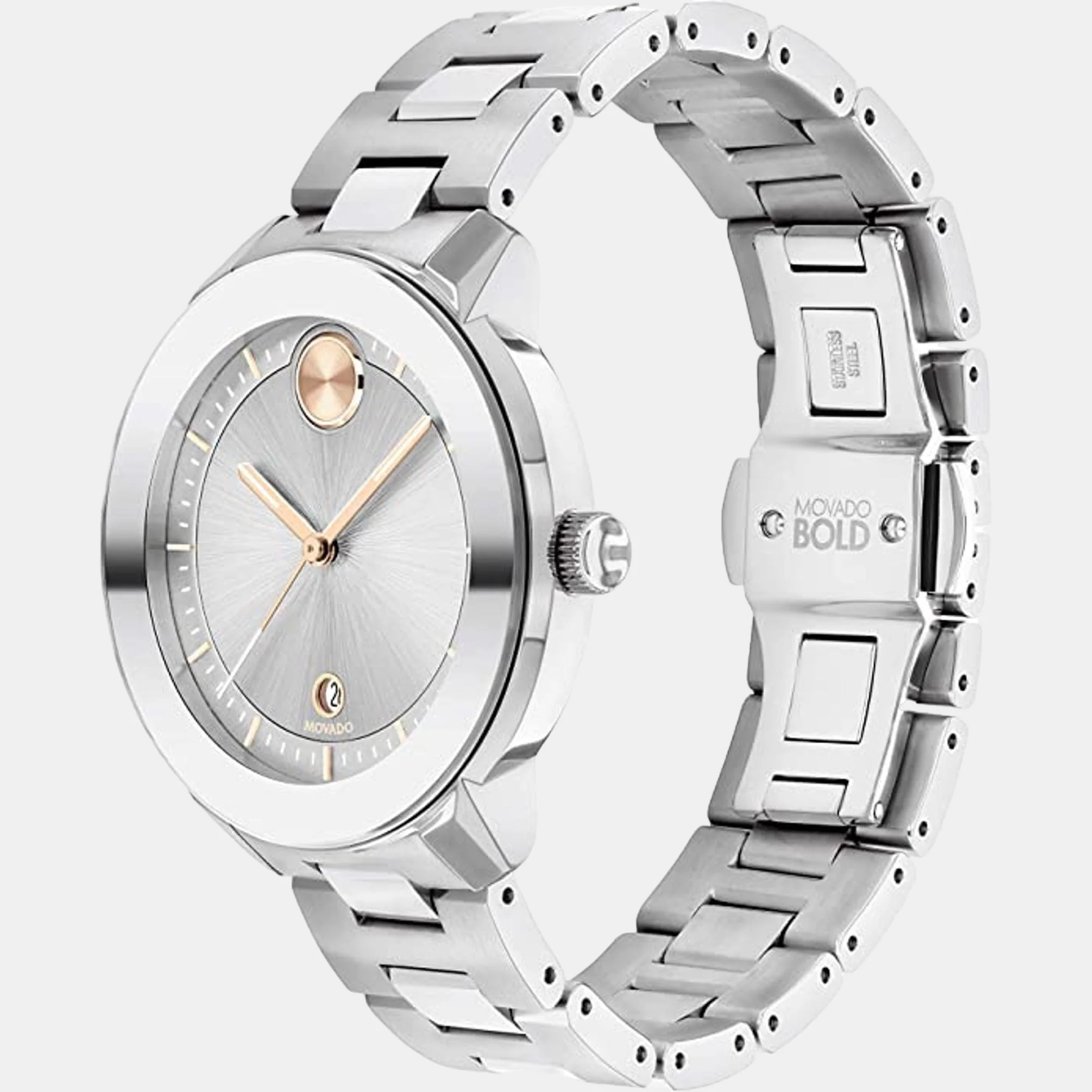 Bold Verso Women Quartz Silver Dial Analog Stainless Steel Watch 3600747 - Image 3