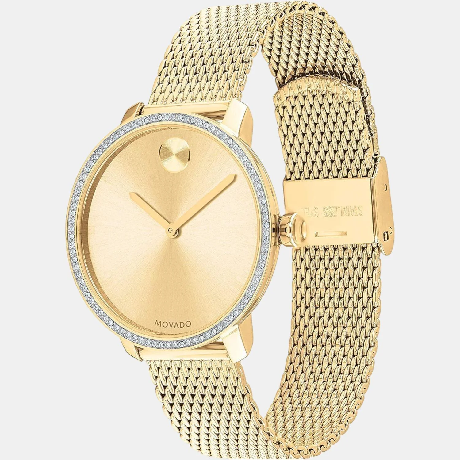 Bold Women Quartz Gold Dial Analog Stainless Steel Watch 3600656 - Image 2