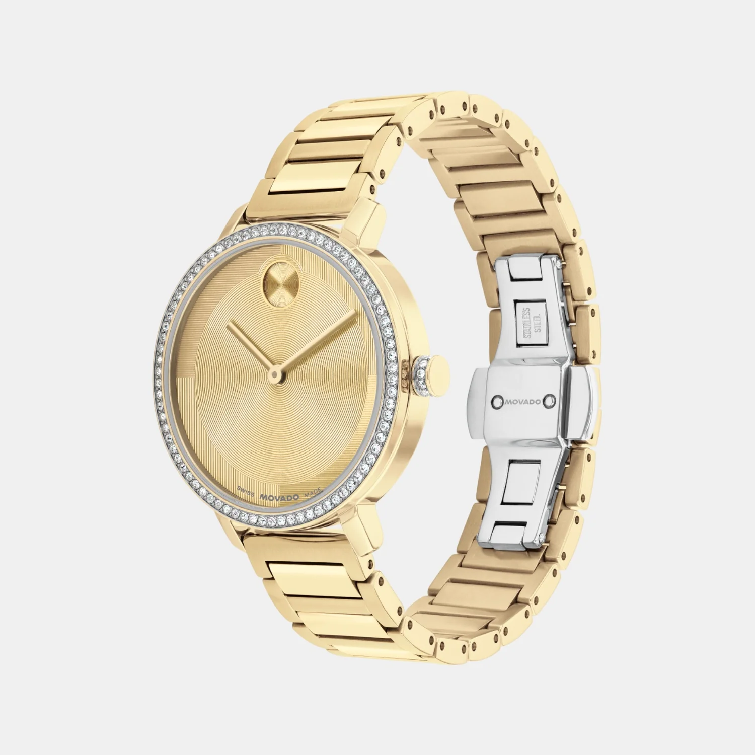 Bold Women Quartz Light Gold Dial Analog Stainless Steel Watch 3601225 - Image 3