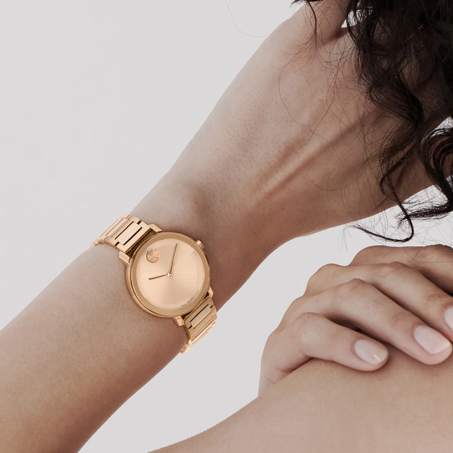 Bold Women Quartz Rose Gold Dial Analog Stainless Steel Watch 3601142 - Image 4