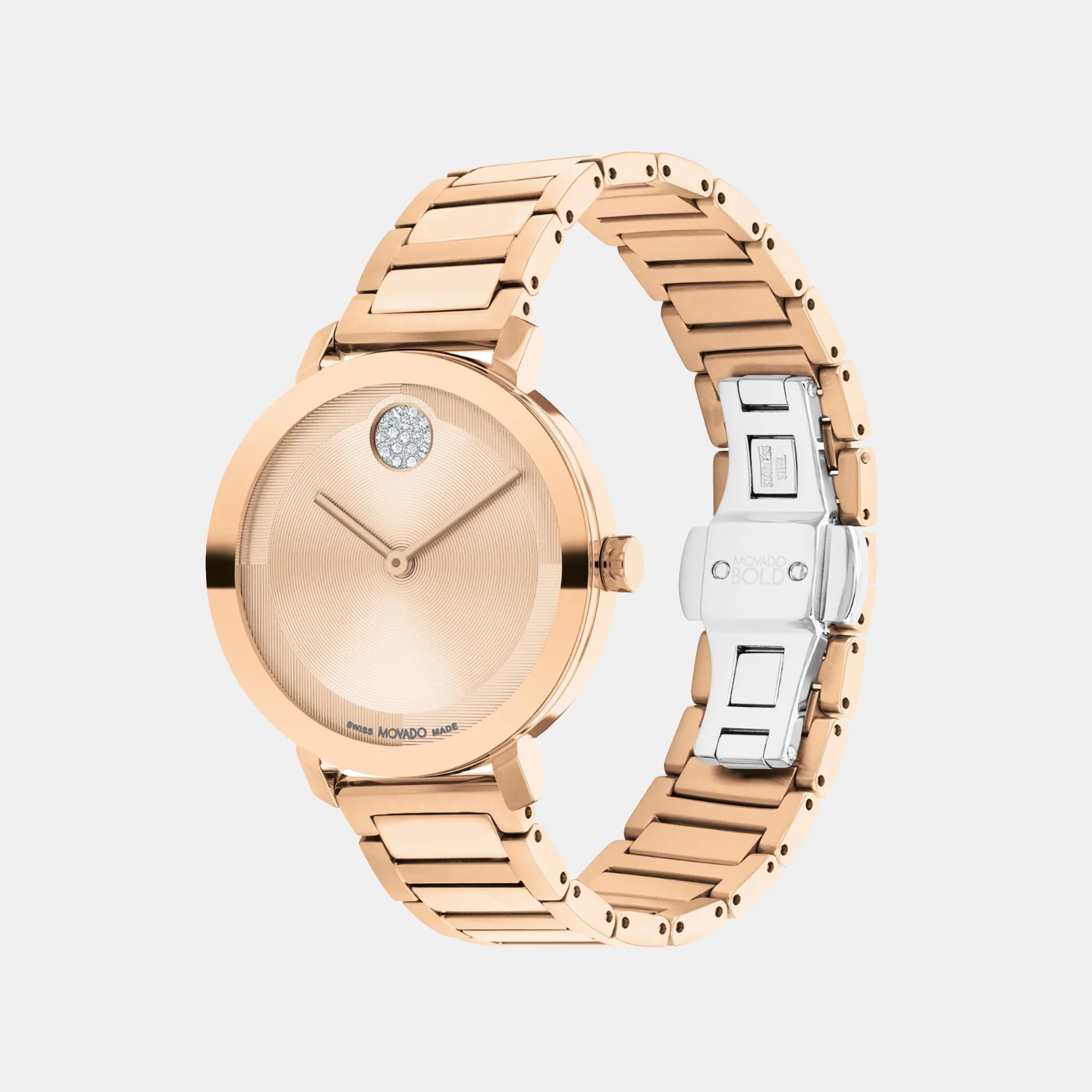 Bold Women Quartz Rose Gold Dial Analog Stainless Steel Watch 3601143 - Image 2