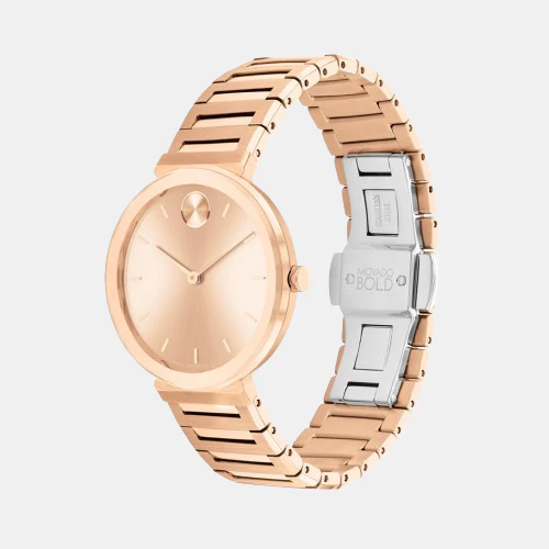 Bold Women Quartz Rose Gold Dial Analog Stainless Steel Watch 3601147 - Image 3