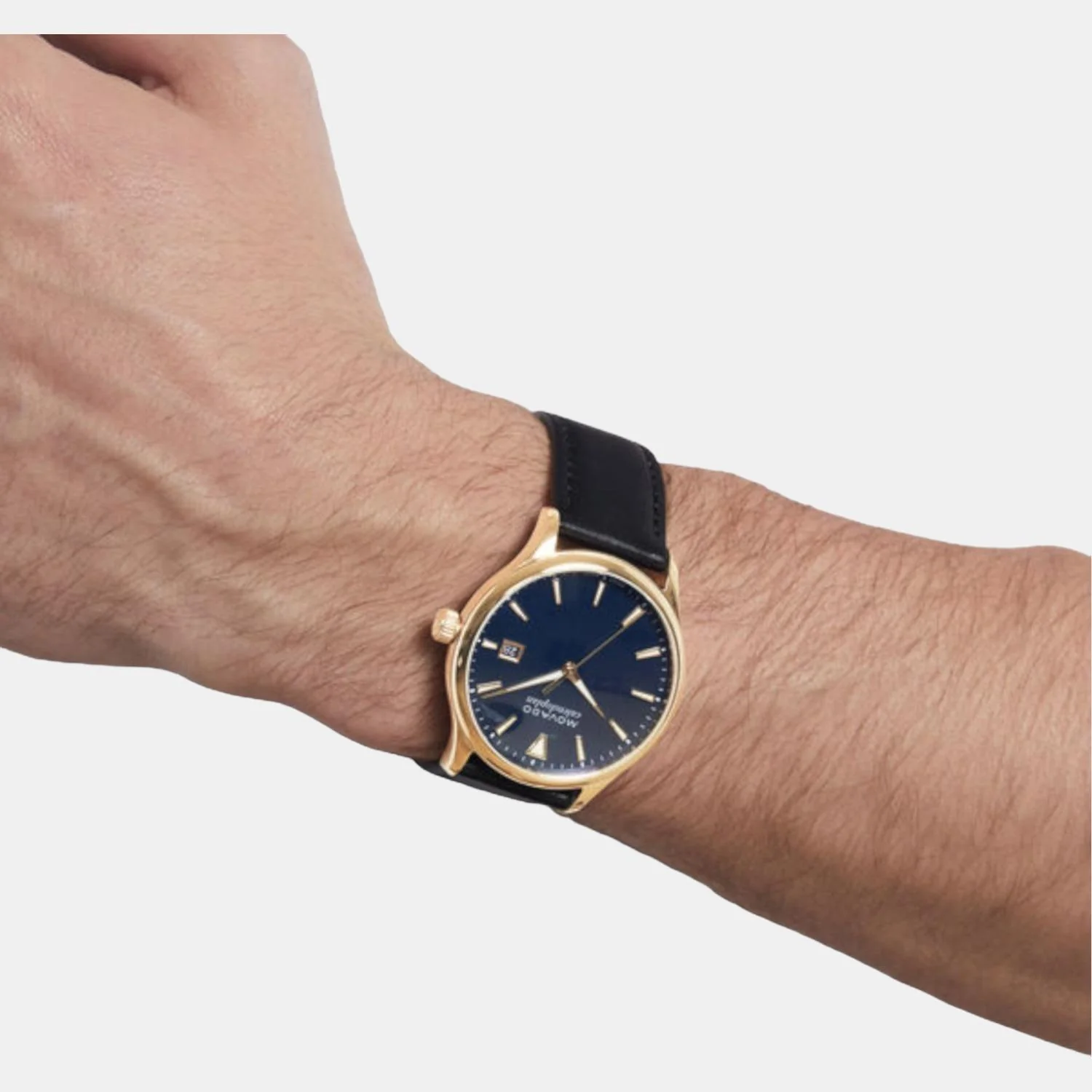 Heritage Men Quartz Blue Dial Analog Leather Watch 3650158 - Image 4