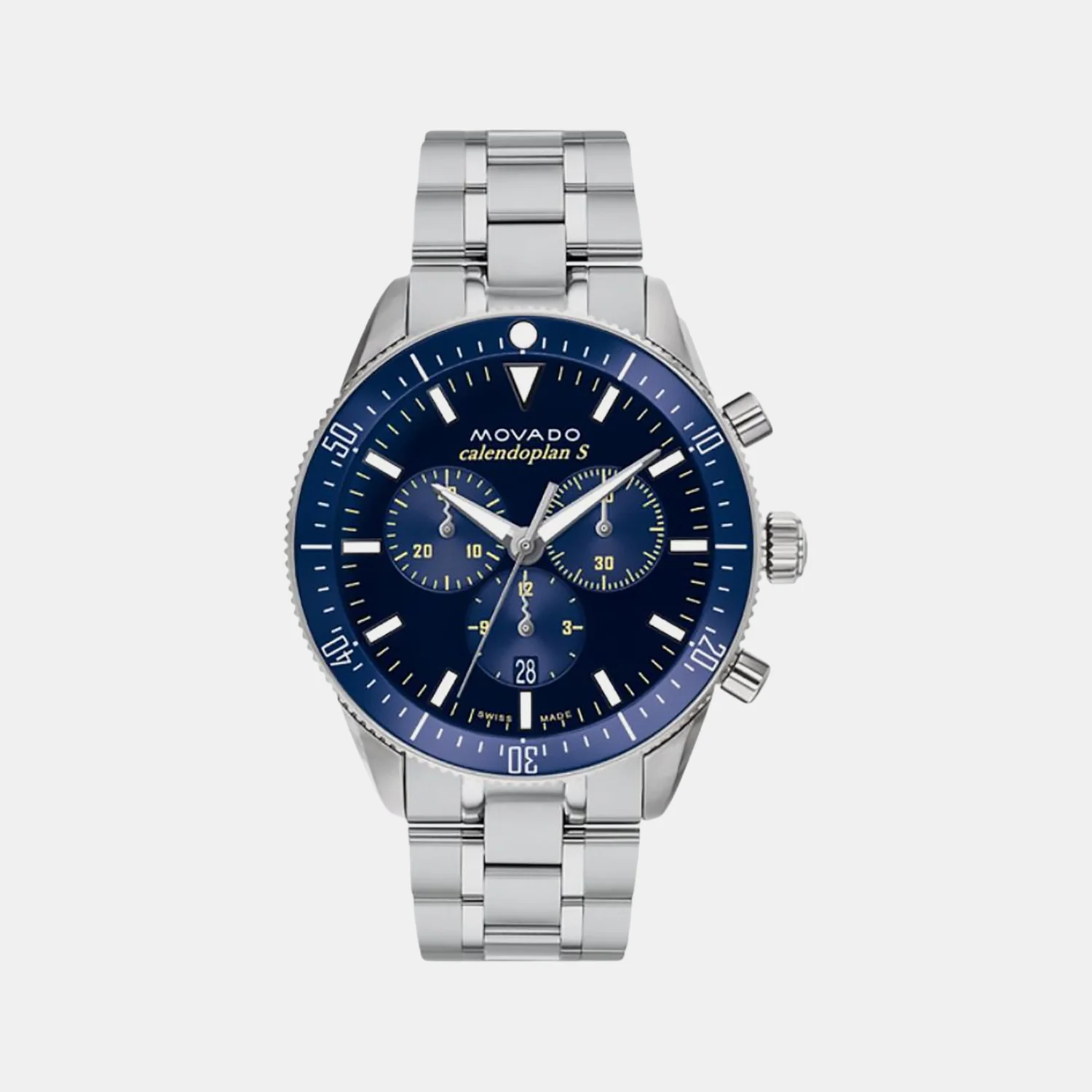 Heritage Men Quartz Blue Dial Chronograph Stainless Steel Watch 3650124