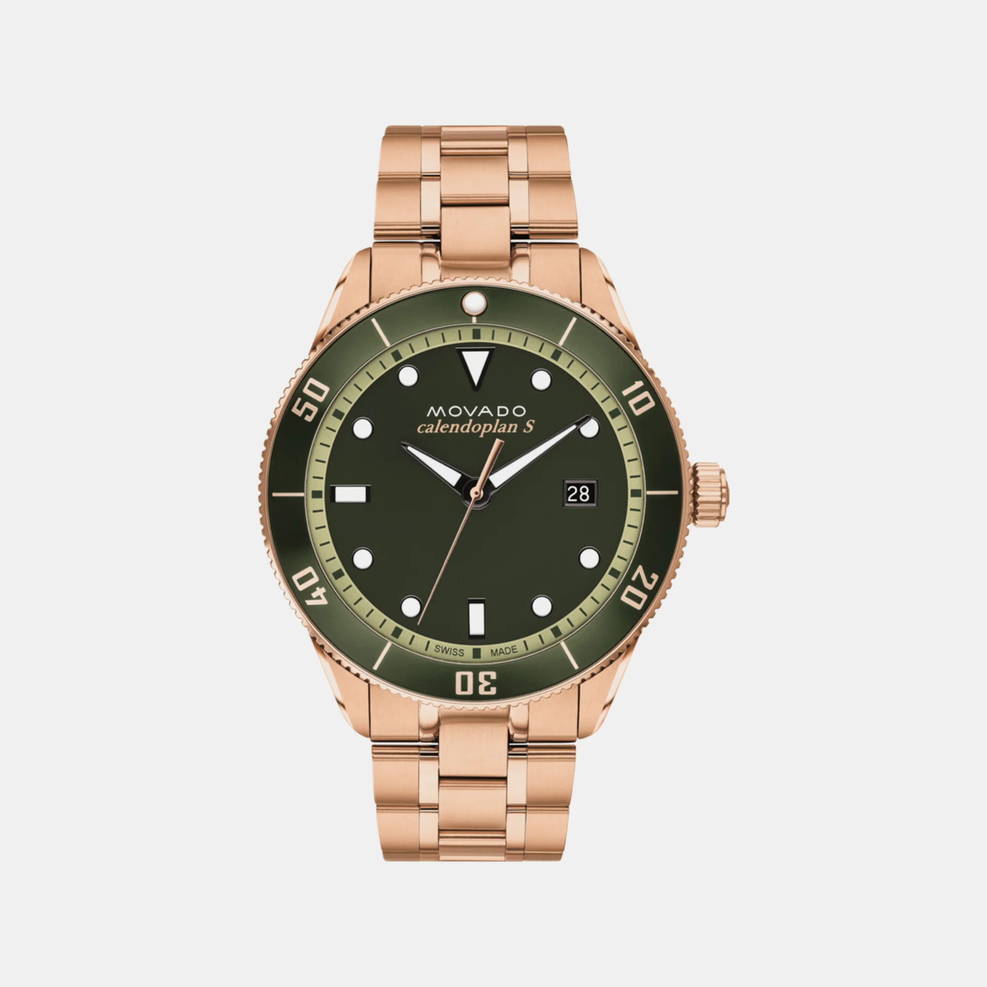 Heritage Men Quartz Green Dial Analog Stainless Steel Watch 3650186 - Image 2