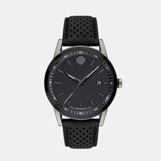 Museum Men Quartz Black Dial Analog Leather Watch 607559 - Image 2