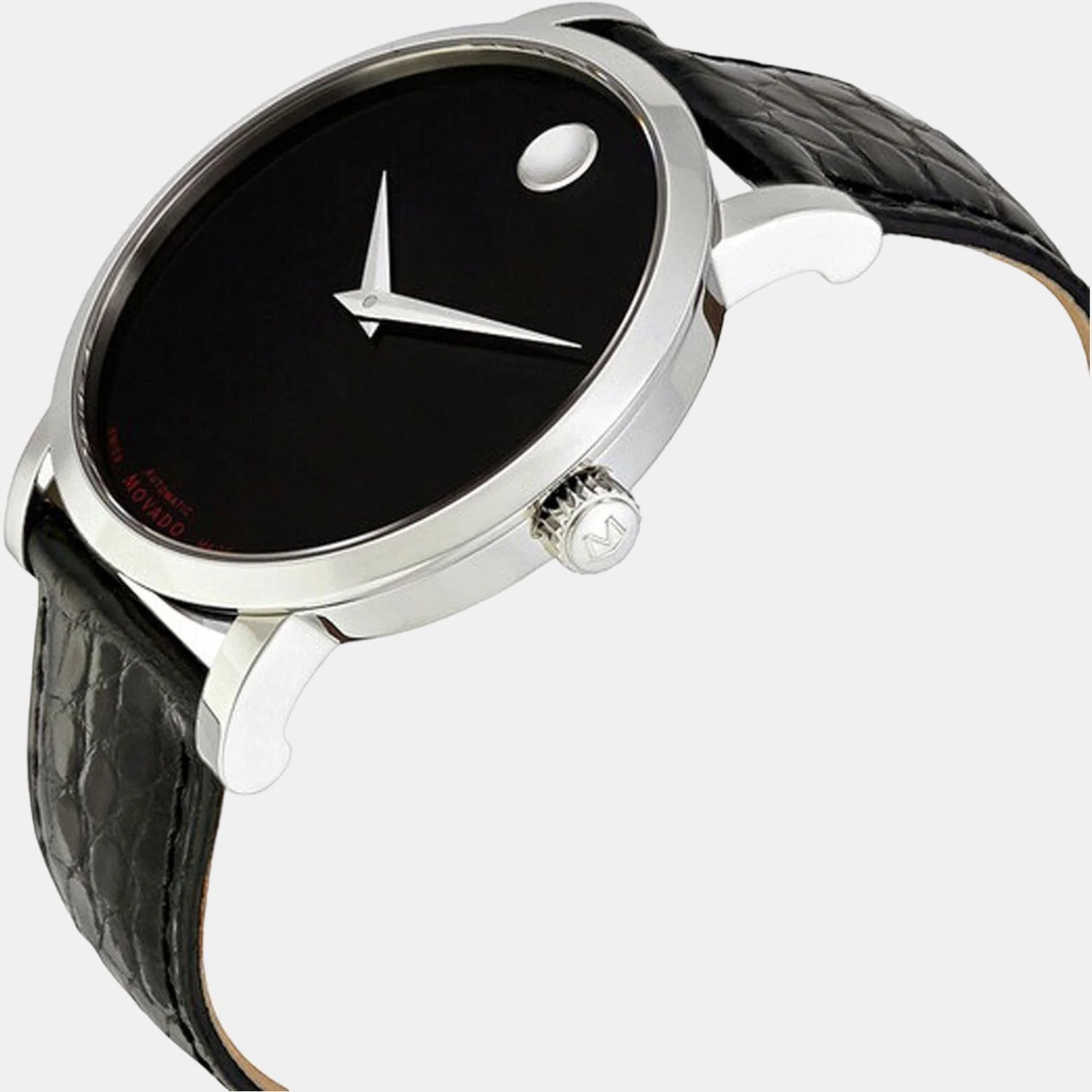 Red Label Men Quartz Black Dial Analog Leather Watch 606112 - Image 2