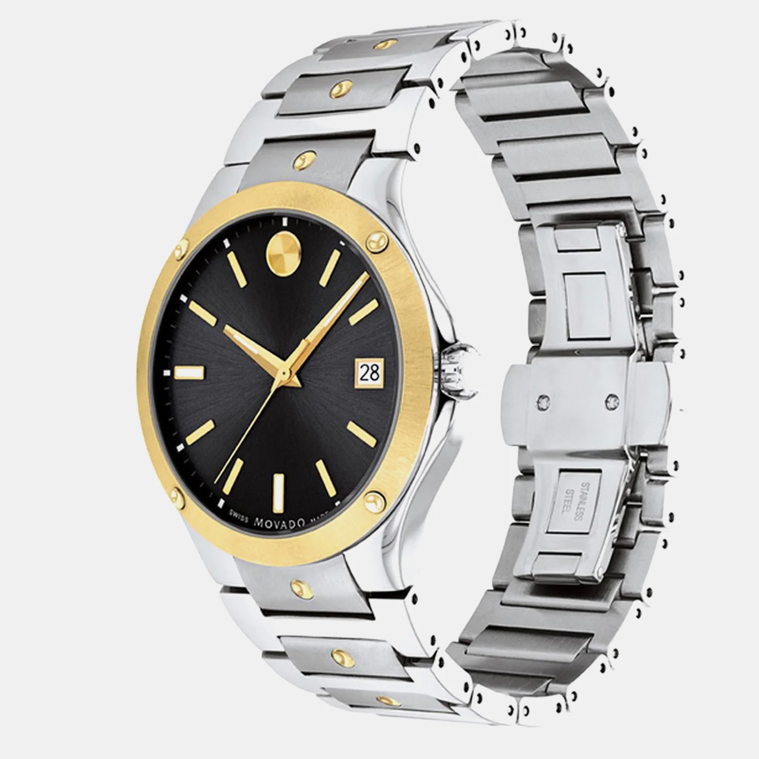Se Men Quartz Black Dial Analog Stainless Steel Watch 607596 - Image 2