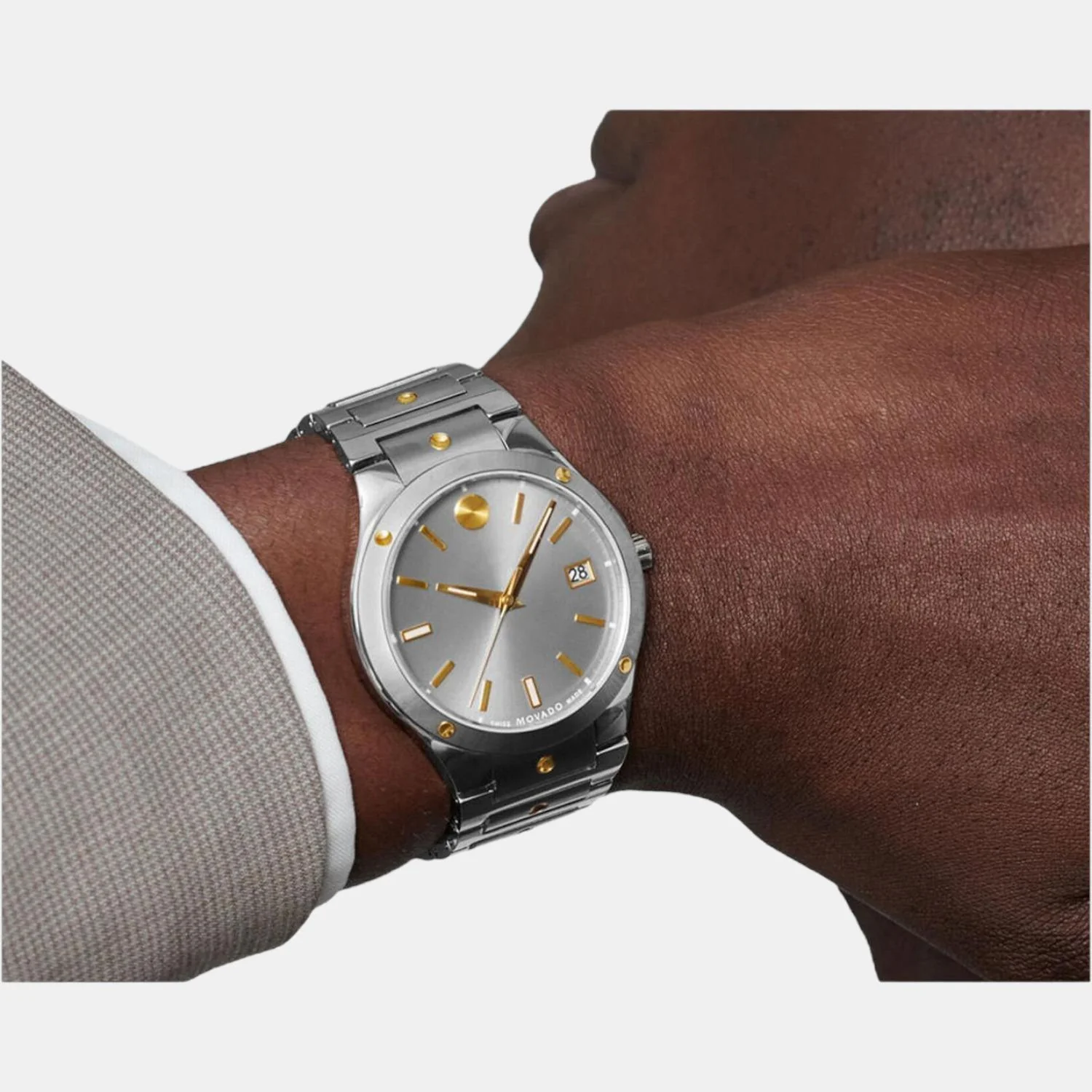 Se Men Quartz Grey Dial Analog Stainless Steel Watch 607514 - Image 4