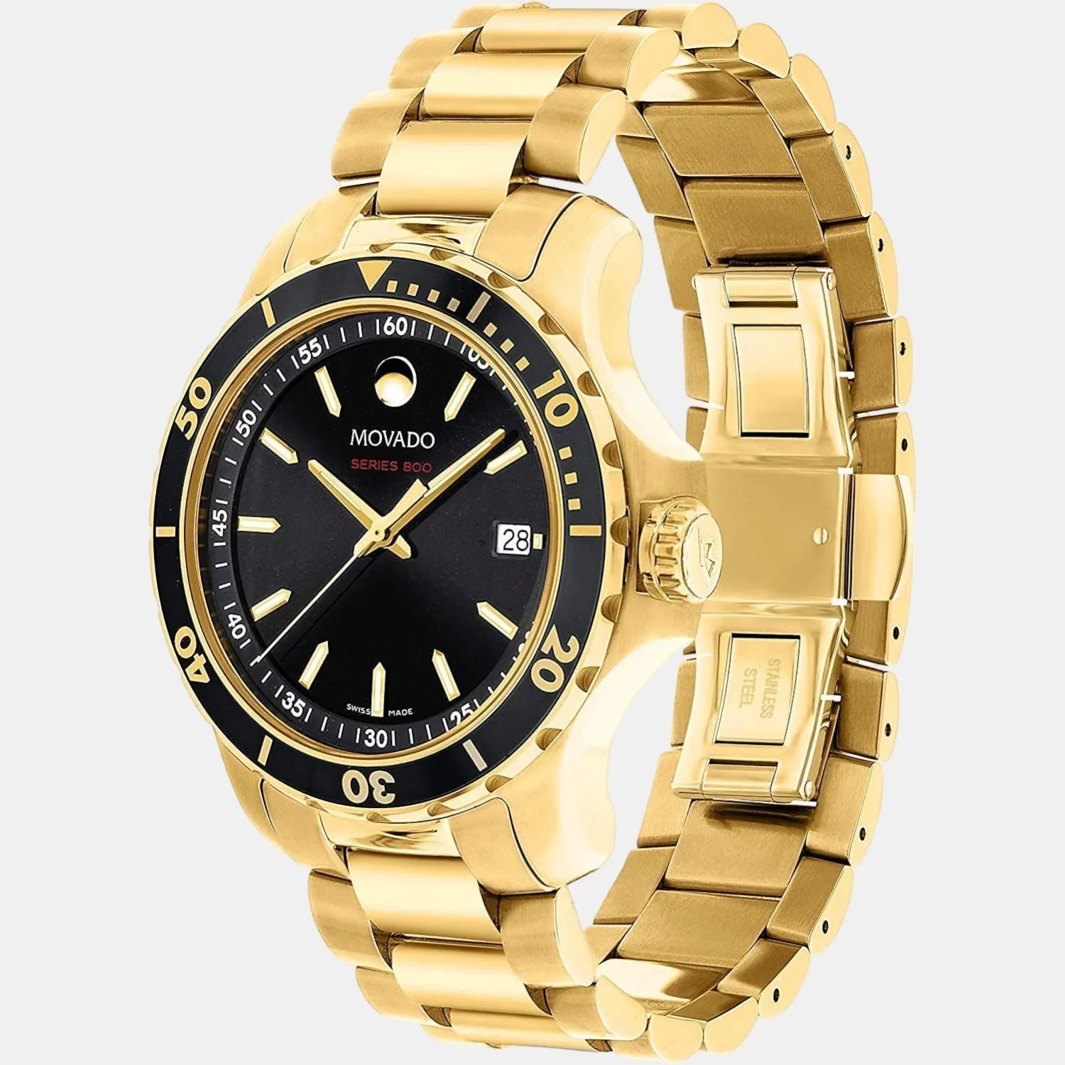 Series 800 Men Quartz Black Dial Analog Stainless Steel Watch 2600145 - Image 3