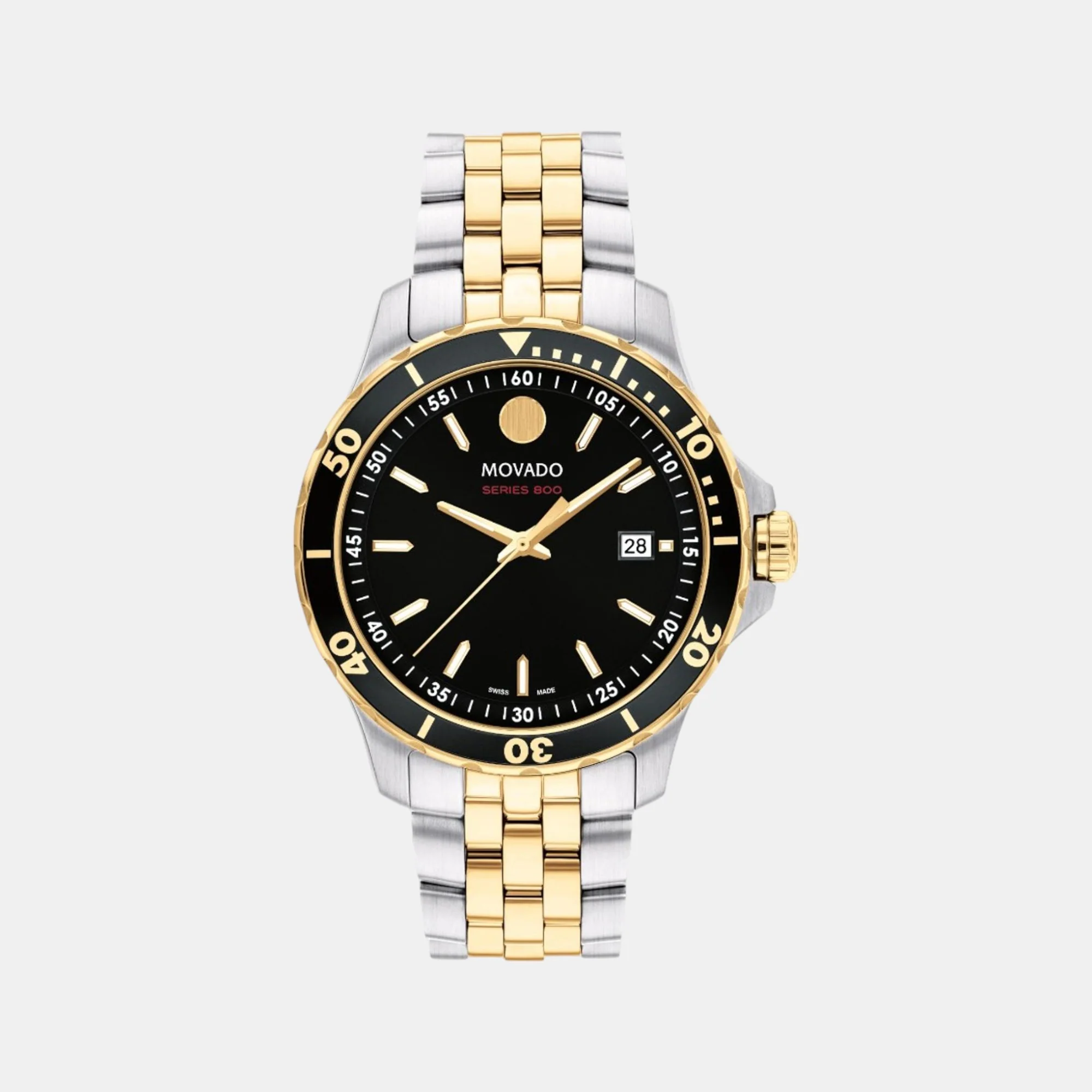Series 800 Men Quartz Black Dial Analog Stainless Steel Watch 2600182