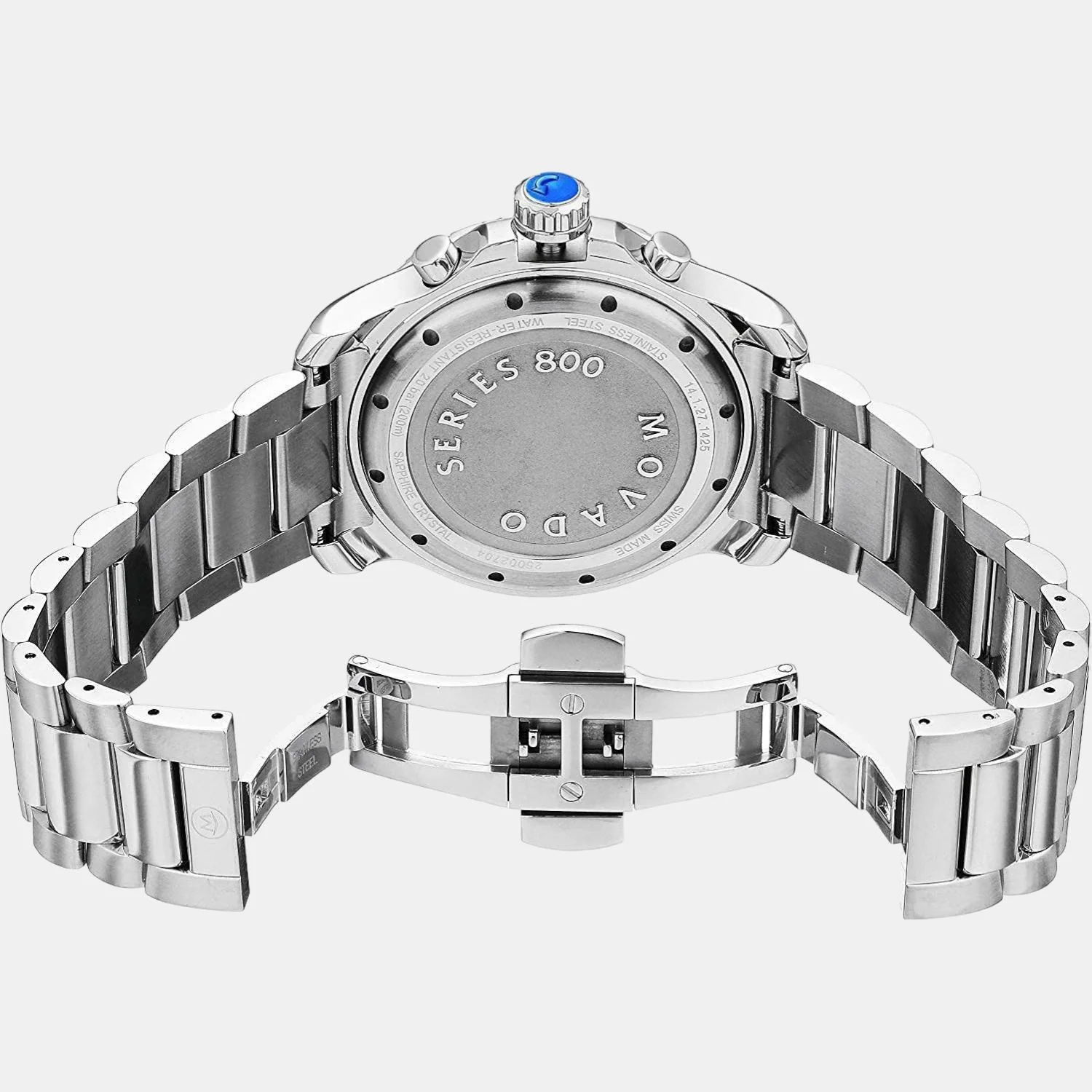 Series 800 Men Quartz Blue Dial Chronograph Stainless Steel Watch 2600141 - Image 4