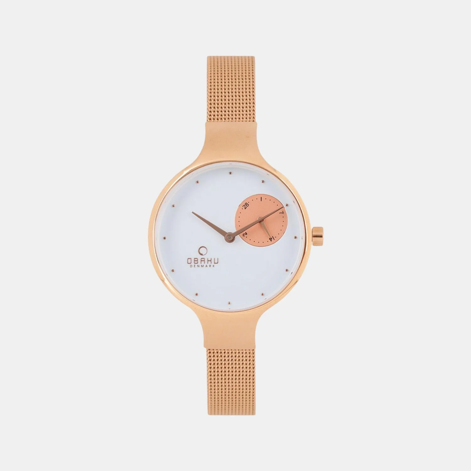 Eng Rose Women Quartz White Dial Analog Stainless Steel Watch V201LDVWMV