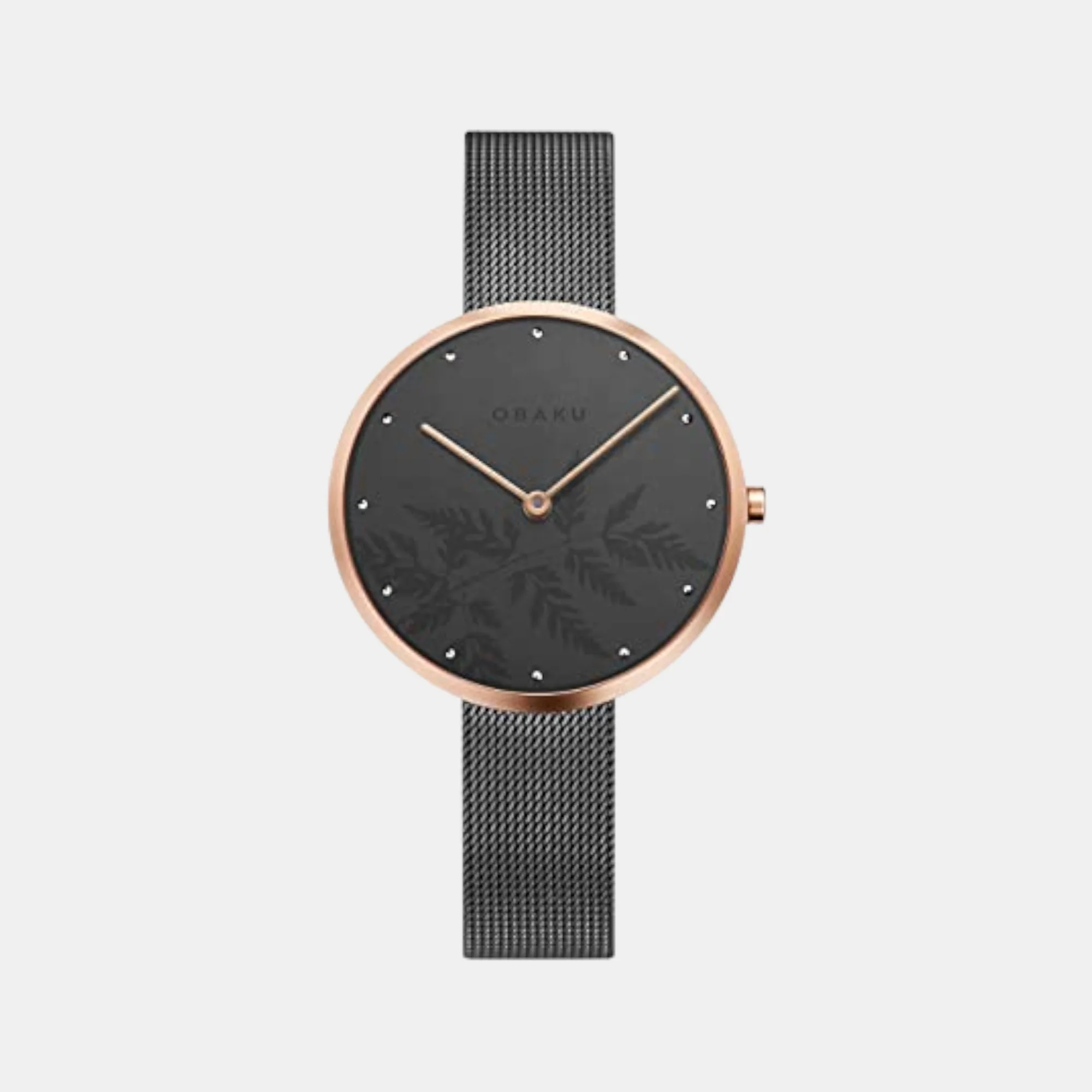 Hassel Natur Granite Women Quartz Black Dial Analog Stainless Steel Watch V219LXVKMJ