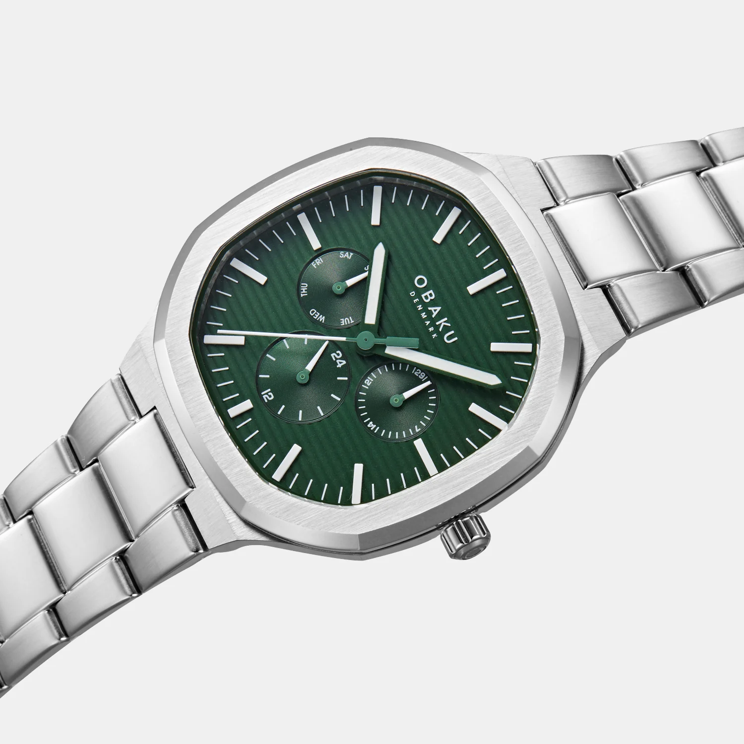 Ild Jude Men Quartz Green Dial Multi-Function Stainless Steel Watch V275GMCESC - Image 3