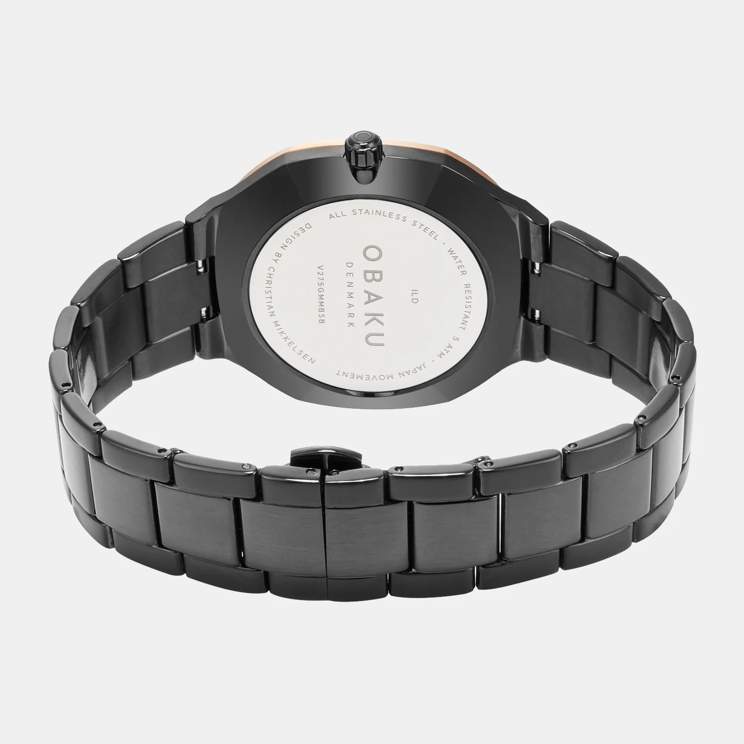 Ild Men Quartz Black Dial Analog Stainless Steel Watch V275GMMBSB - Image 3
