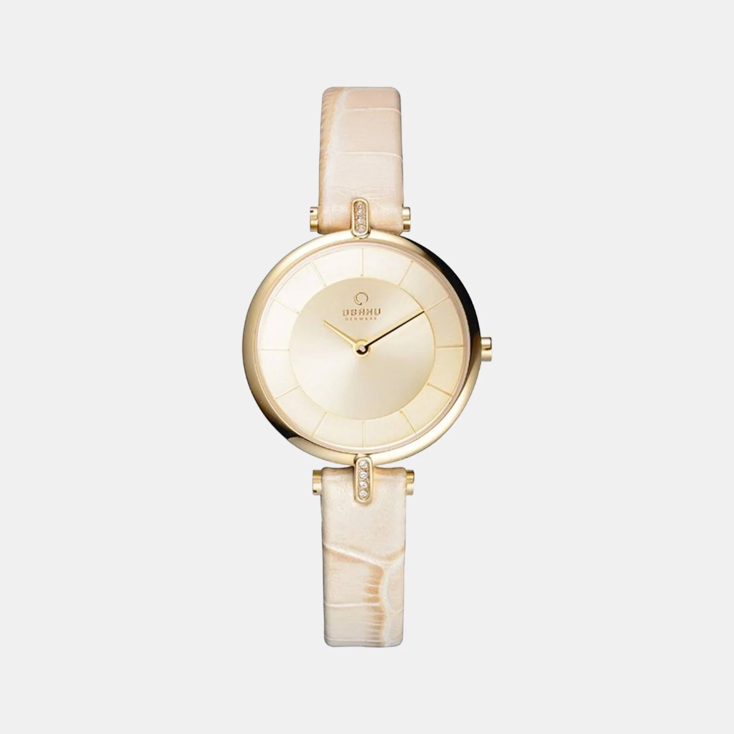 Ivory Women Quartz Pink Dial Analog Leather Watch V168LEGGRX